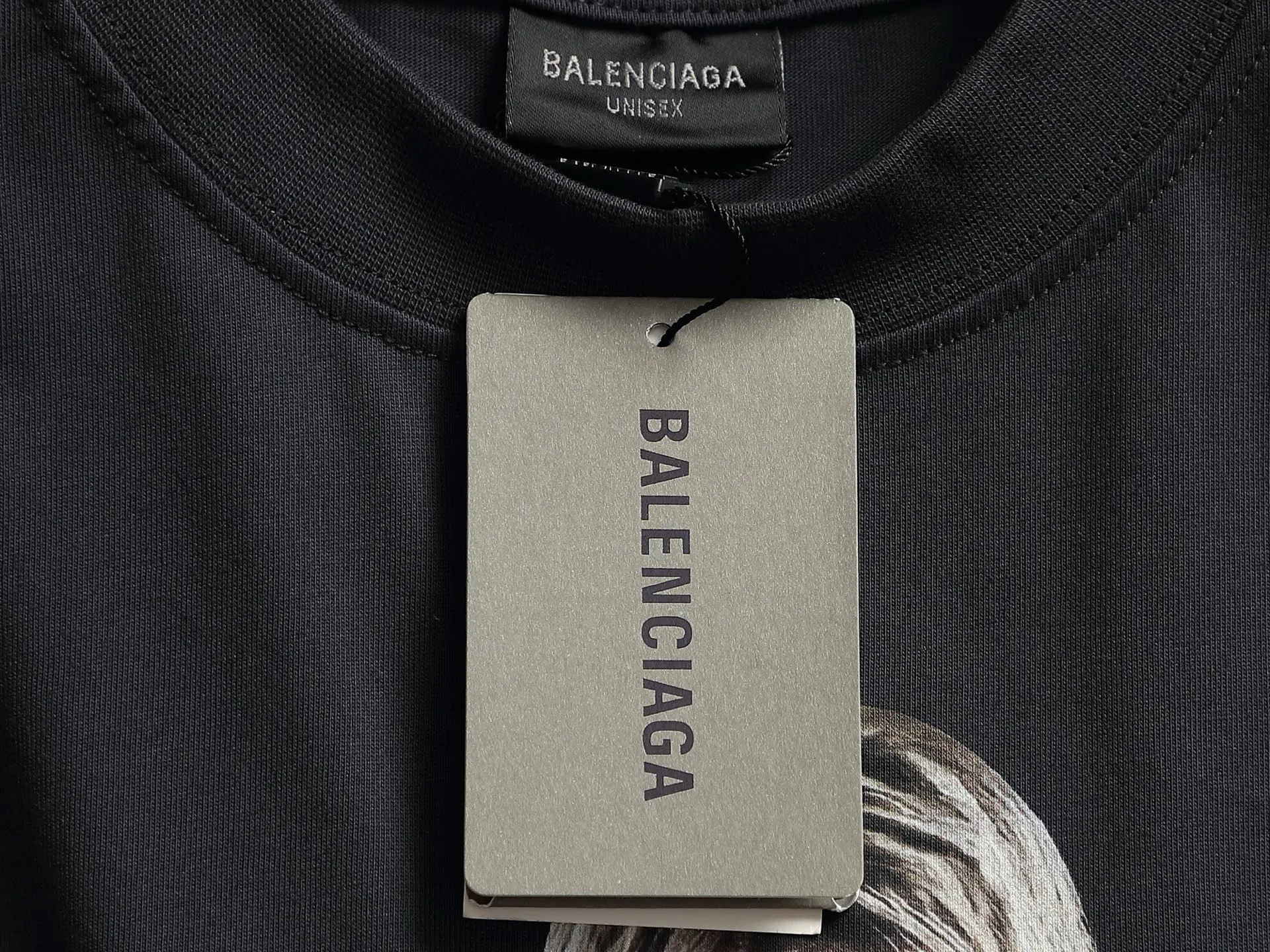 Balenciaga Black Logo Short Sleeve T-Shirt Street