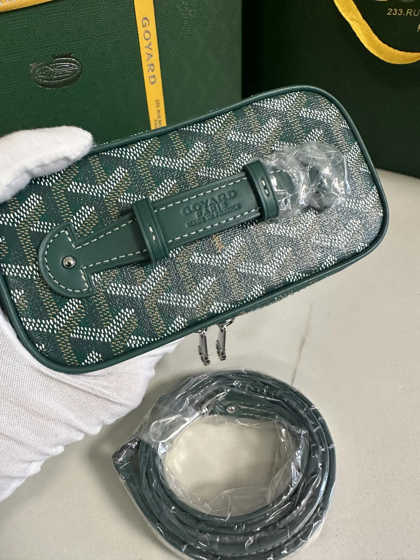 Goyard 黃色 小牛皮 化妝包 便携收納款
