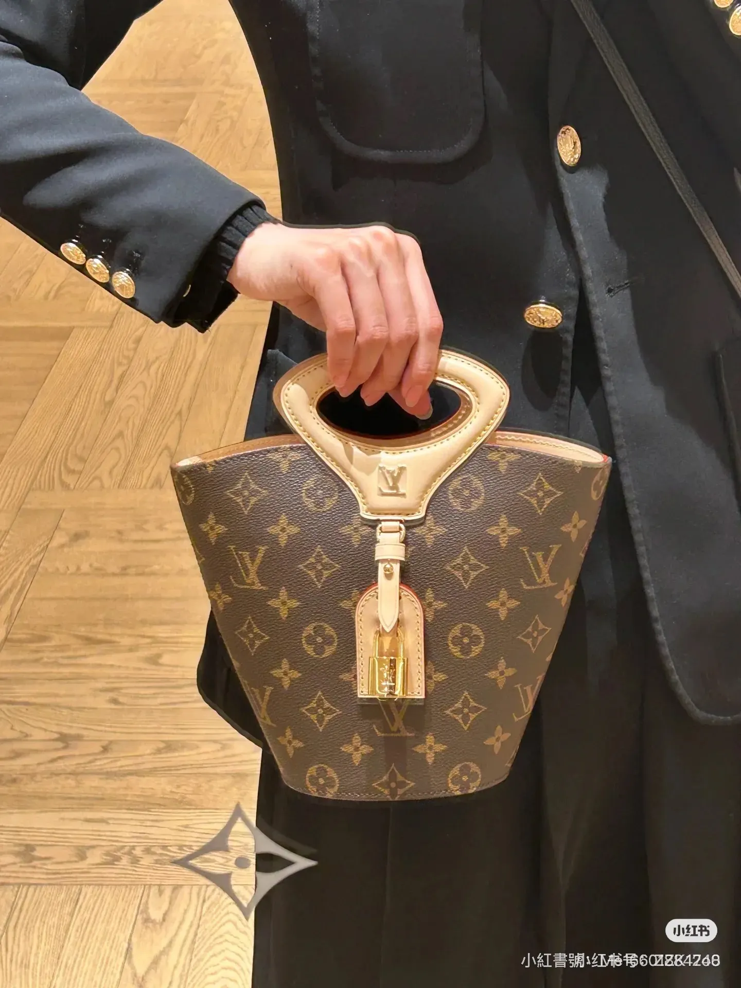 LV 老花 帆布 RIVAGE BB 手袋 水桶包 休闲水桶款