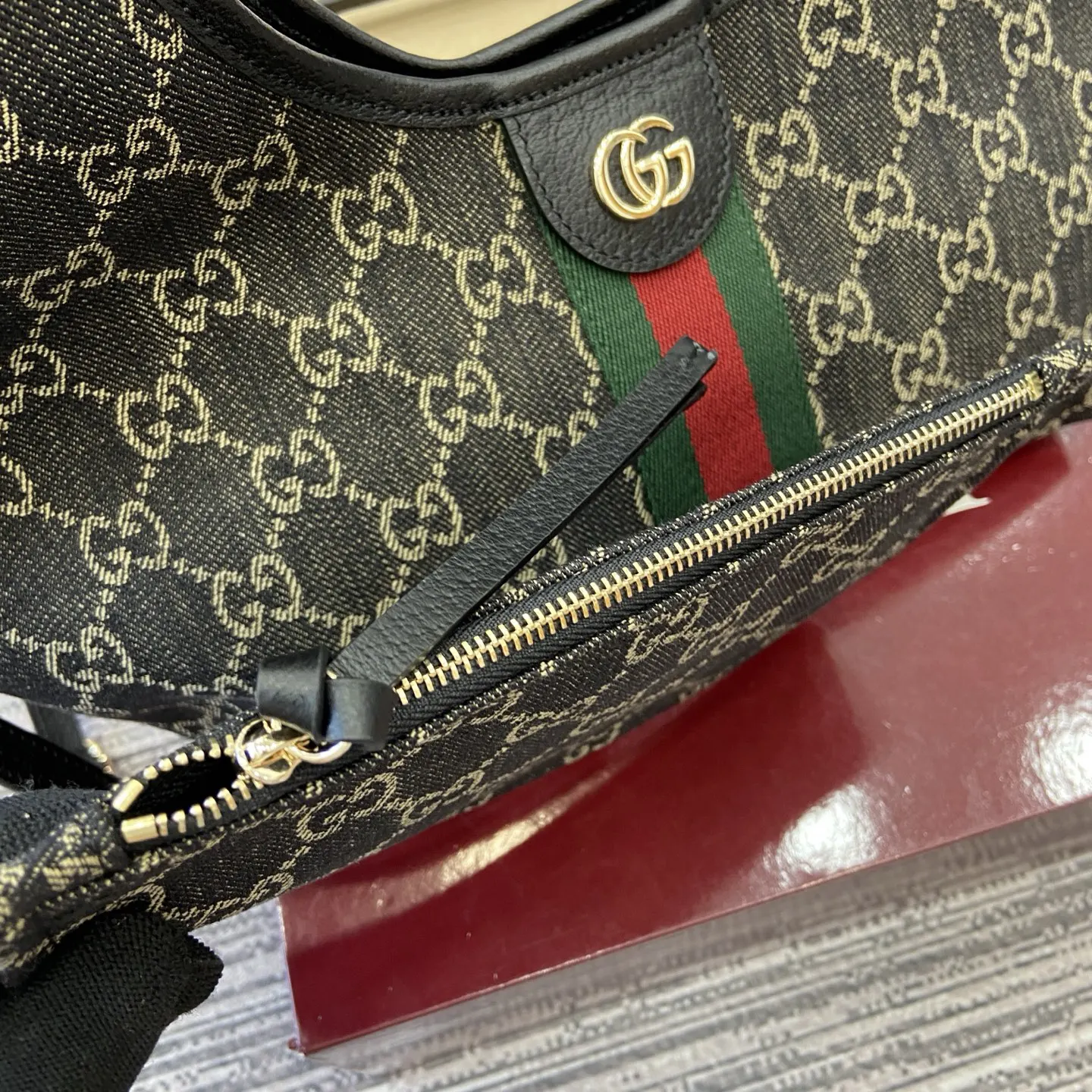 Gucci 牛仔 手提包 通勤手提款