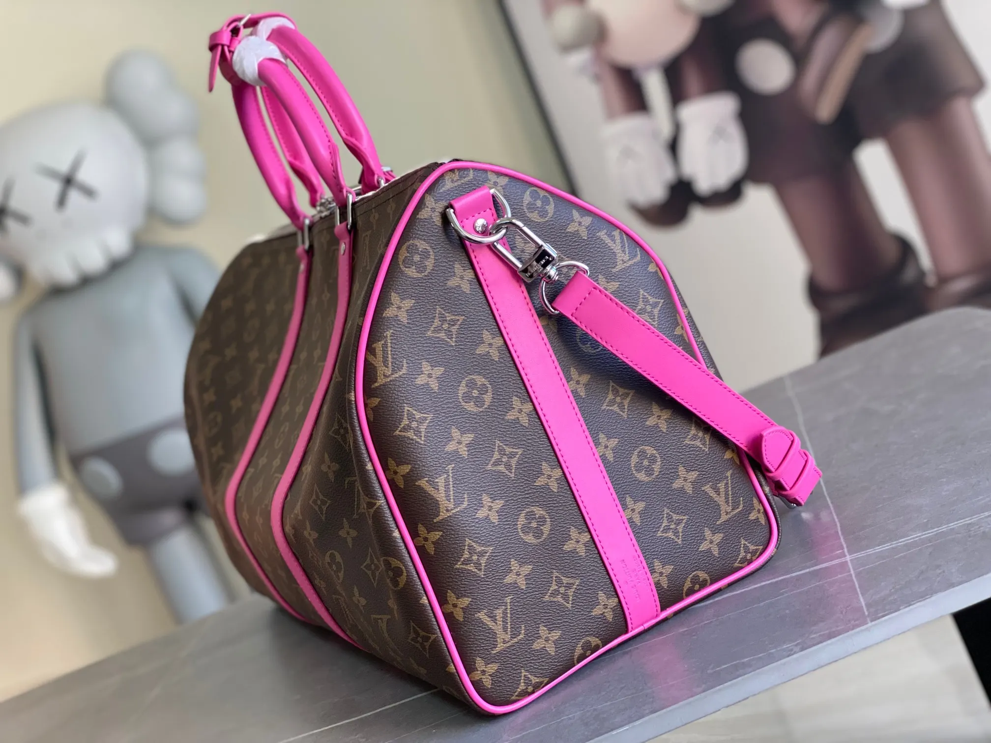 Keepall 金色 牛皮 旅行袋 大容量旅行款