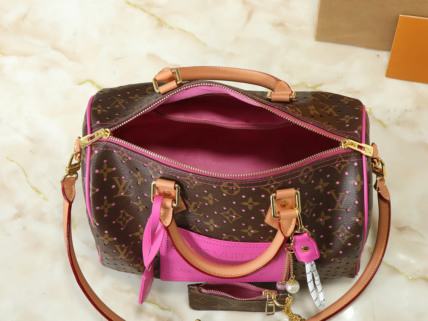 LV Speedy 帆布 收納包 旅行收納款