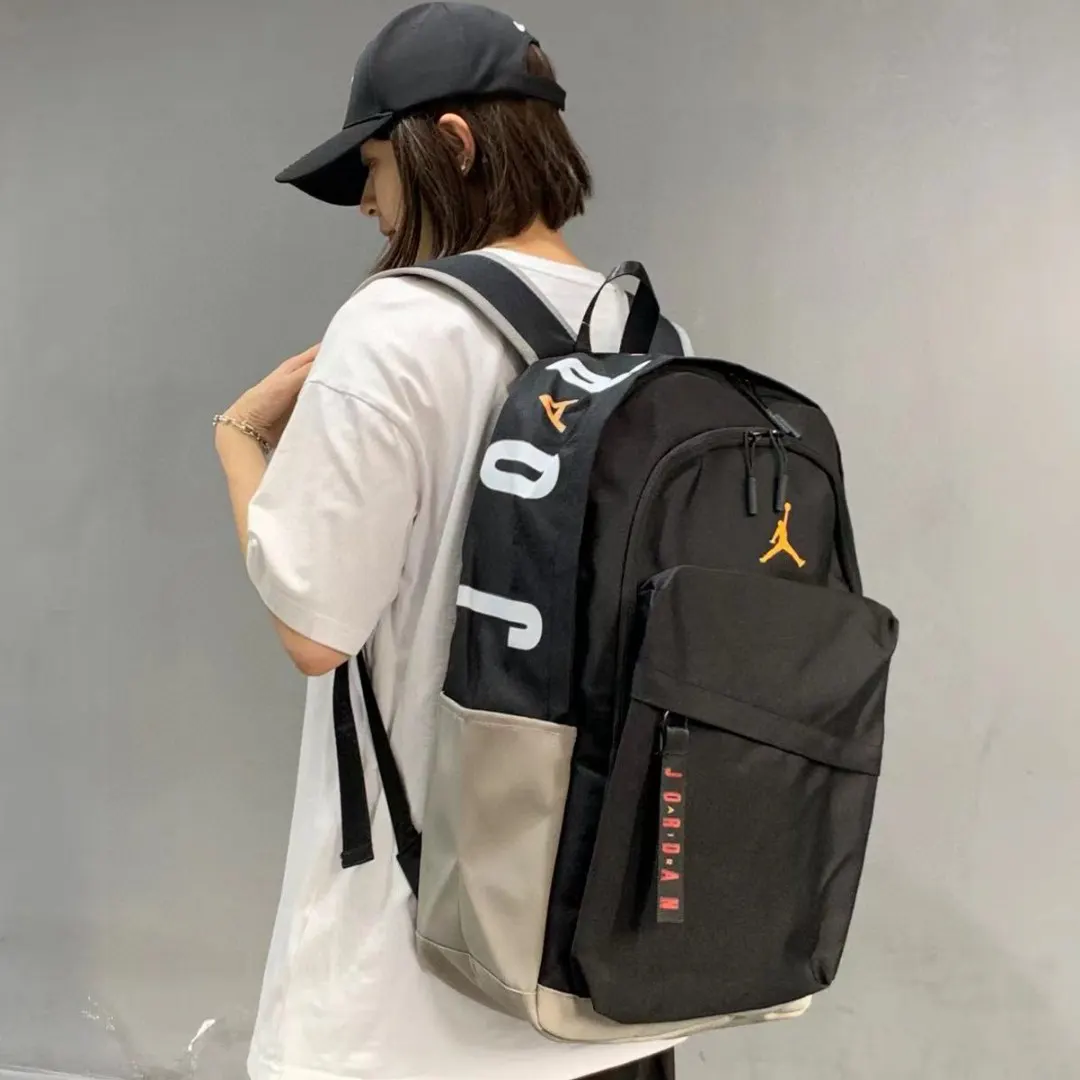 黑色 白色 立体标 耐克乔丹织带字母logo高 單肩包学 日常單肩背款