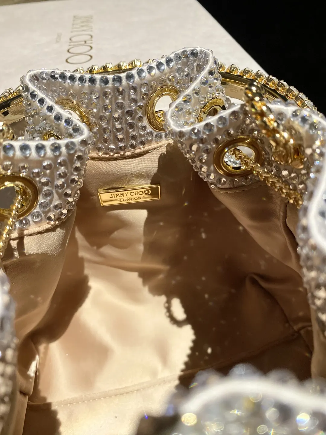 JIMMY CHOO BON BON系列标志款手提包 链条包 精致链条款