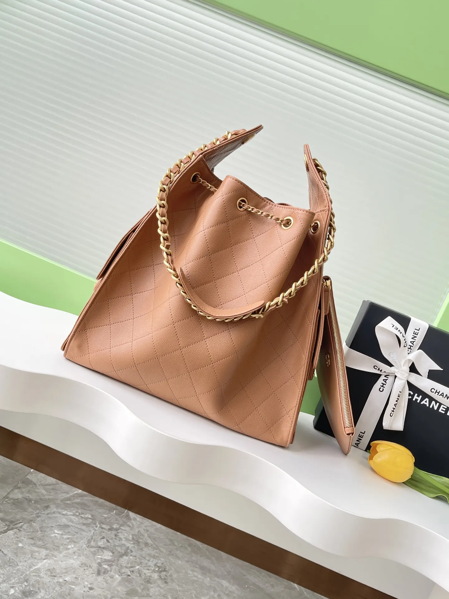CHANEL Hobo 进口 免税 球纹皮嘻哈包 腋下包 复古腋下背款