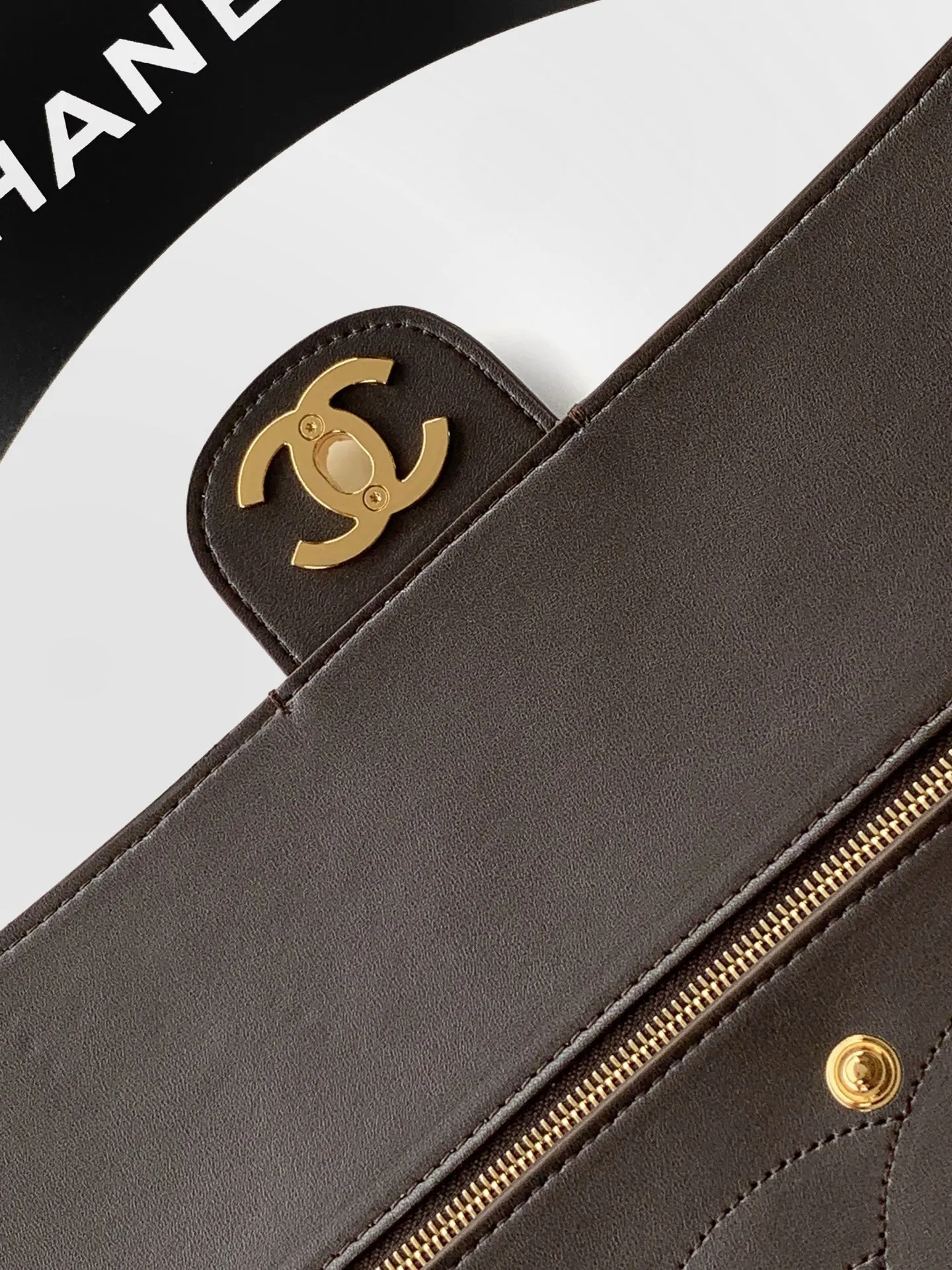 CHANEL 棕色 麂皮 旅行袋 大容量旅行款