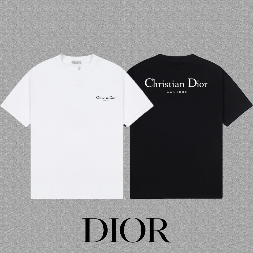 Dior 黑色字母短袖T恤 休闲款