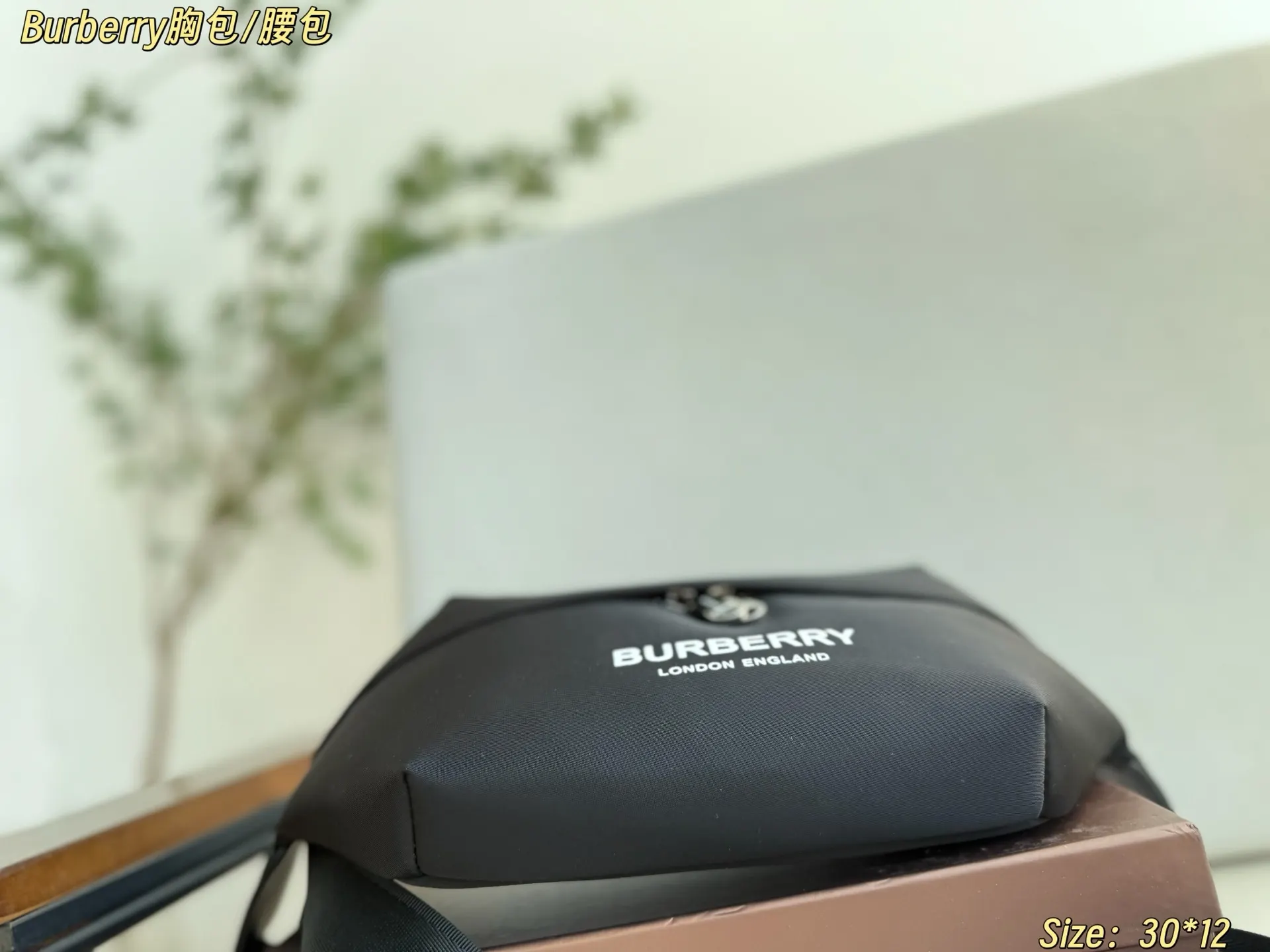 Burberry 大Logo宽肩带 名称 徽标装饰大Lo 腰包 休闲腰包款
