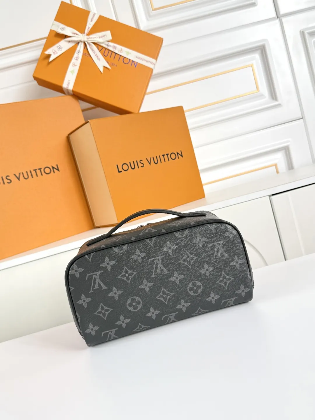 Monogram Organizer Pouch Travel Canvas