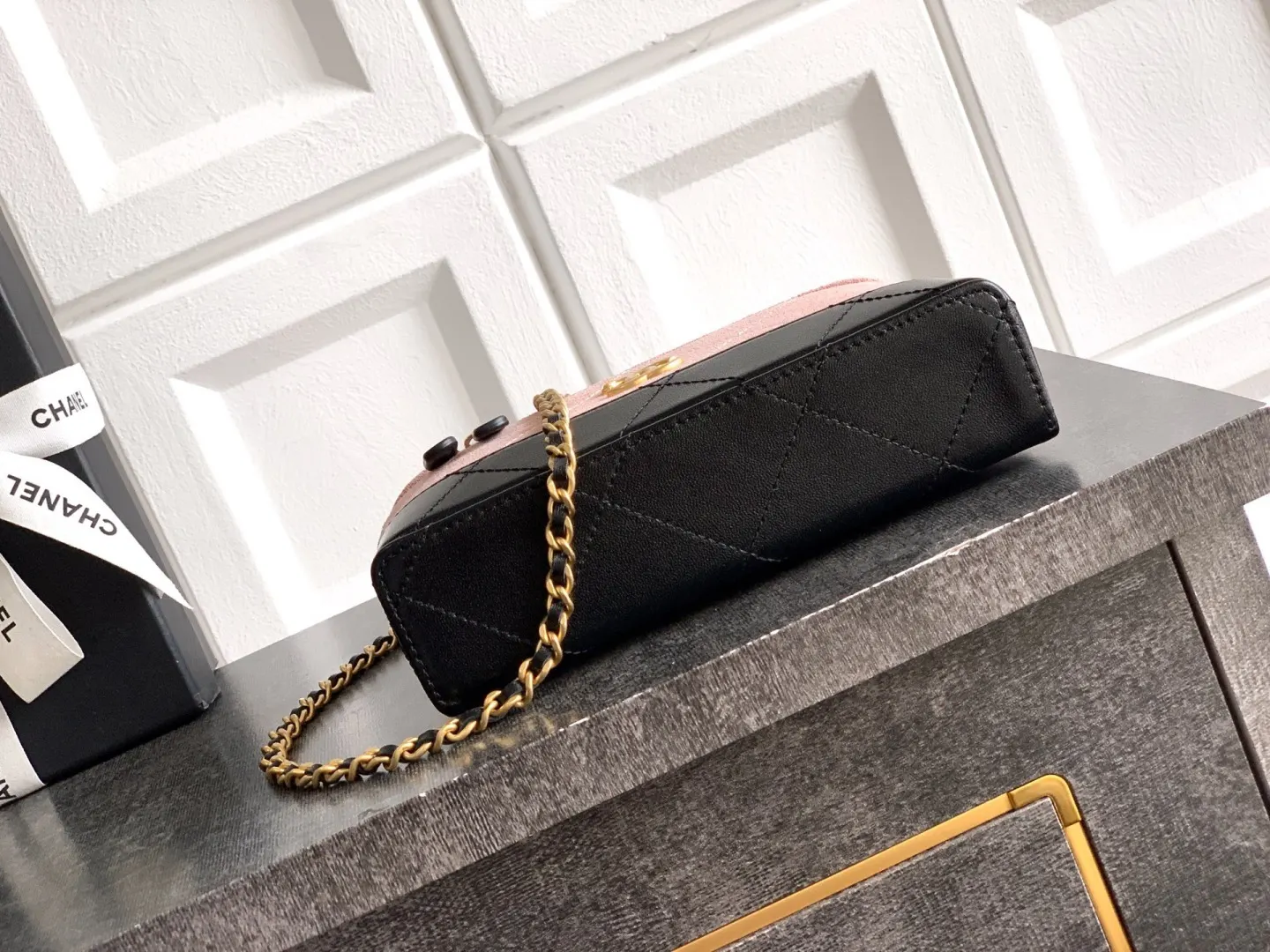 黑色 棕色 羊皮 法国 高端定制品 Chane OH 鏈條包 精致鏈條款