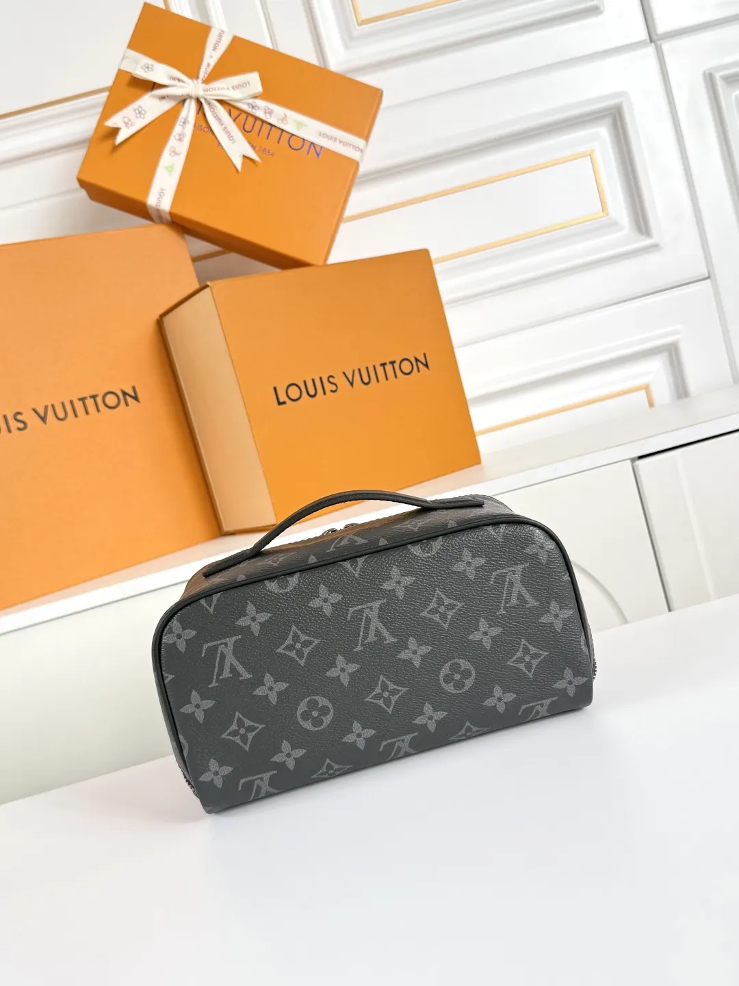 Monogram Organizer Pouch Travel Canvas
