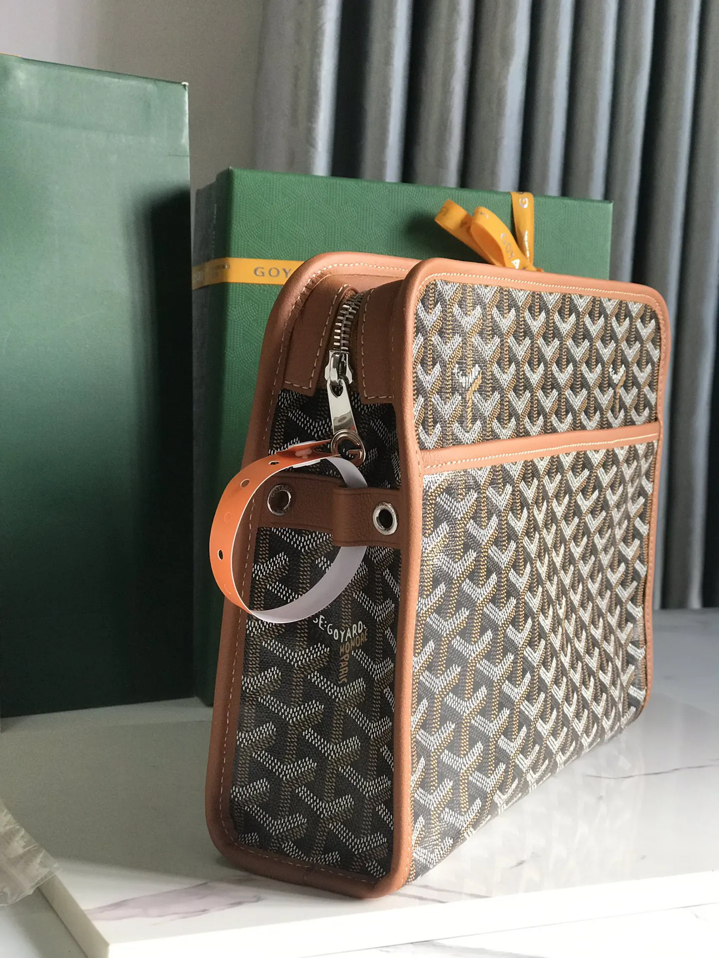Goyard 黃色 牛皮 手拿包 精致手拿款