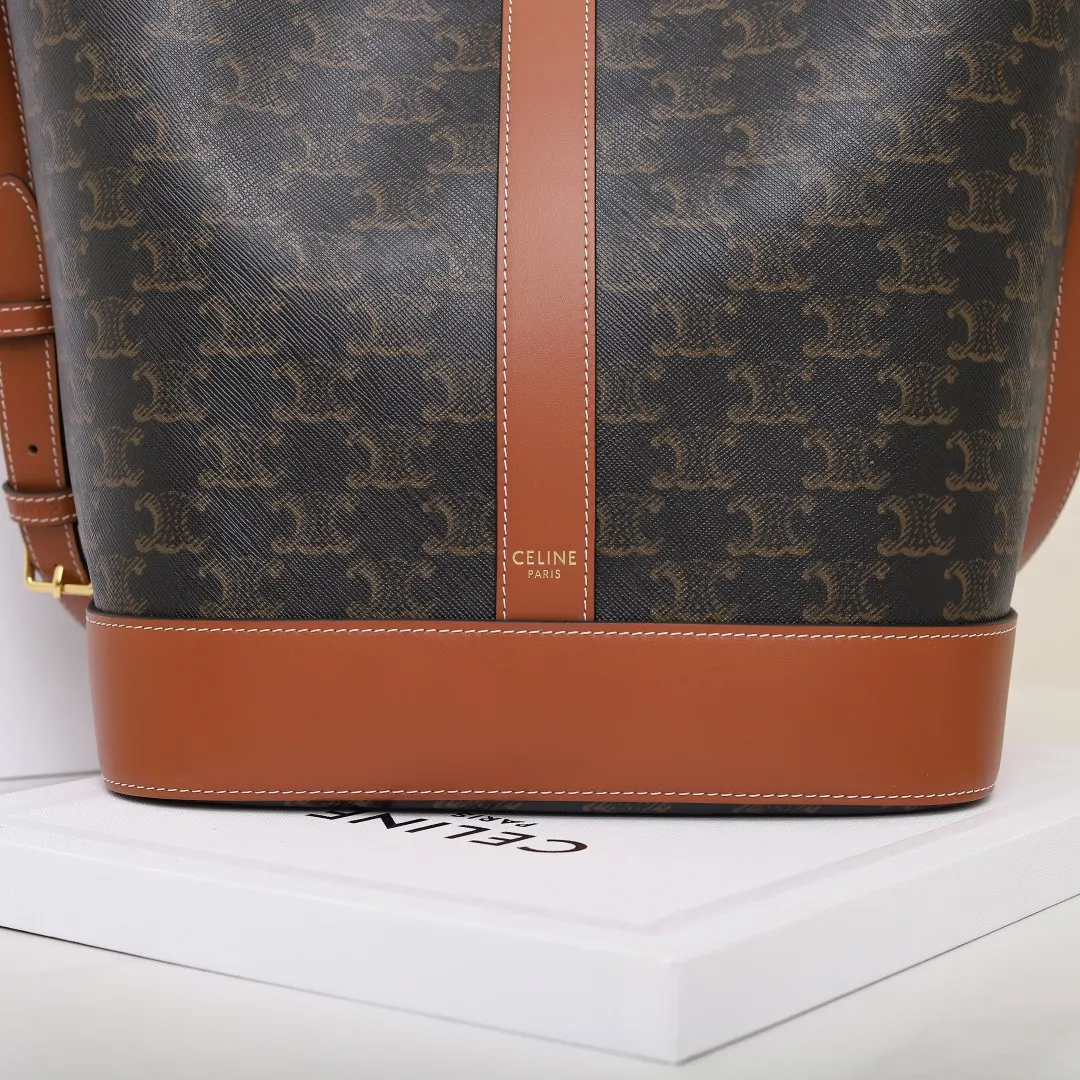 Monogram Bucket Bag Casual Leather
