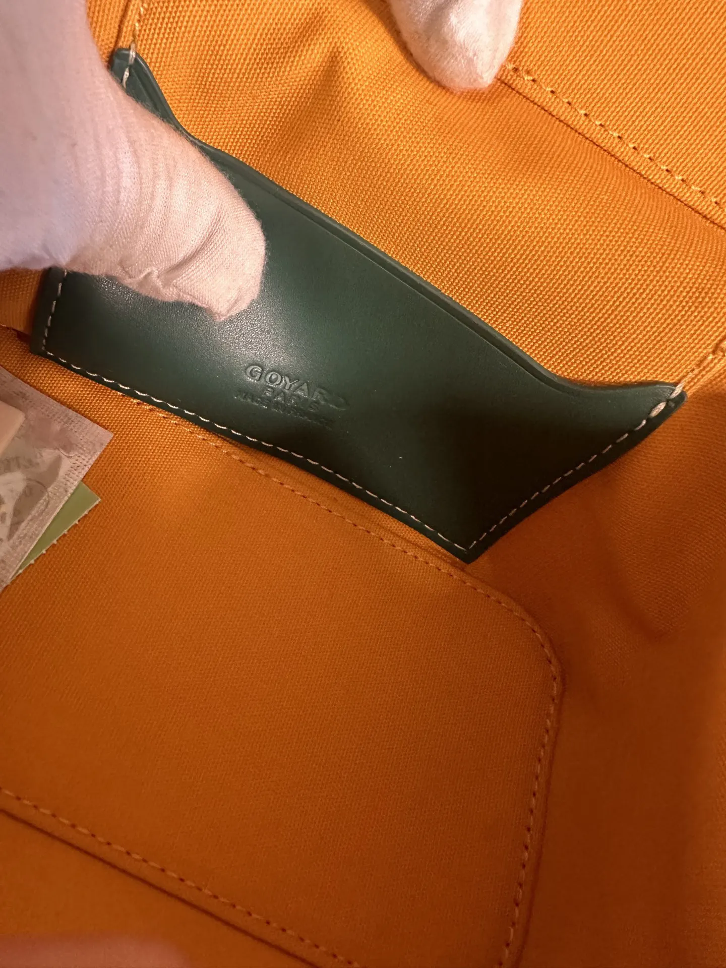 Goyard 黄色 小牛皮 化妆包 便携收纳款