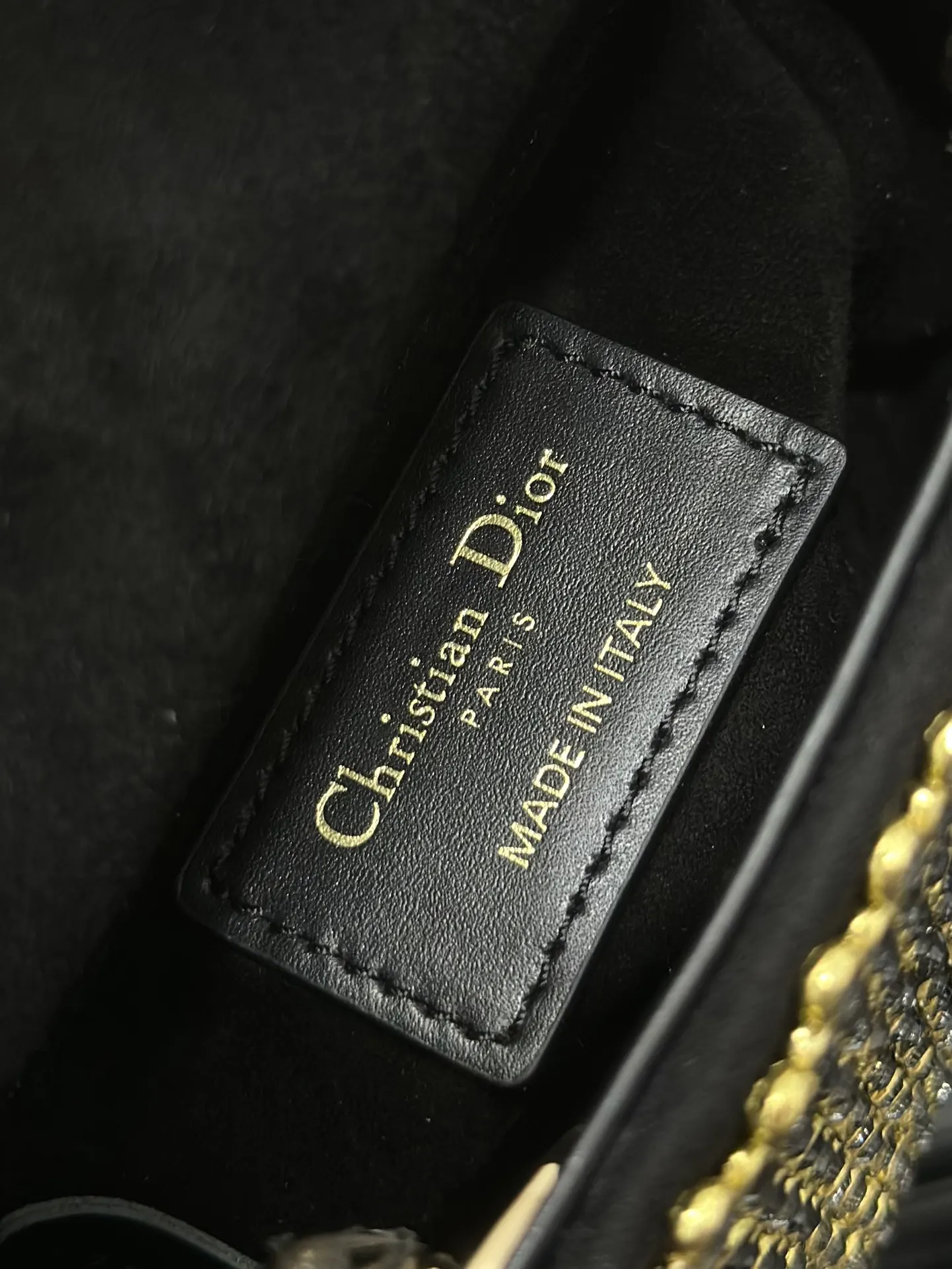 Dior Black Gold Chain Bag