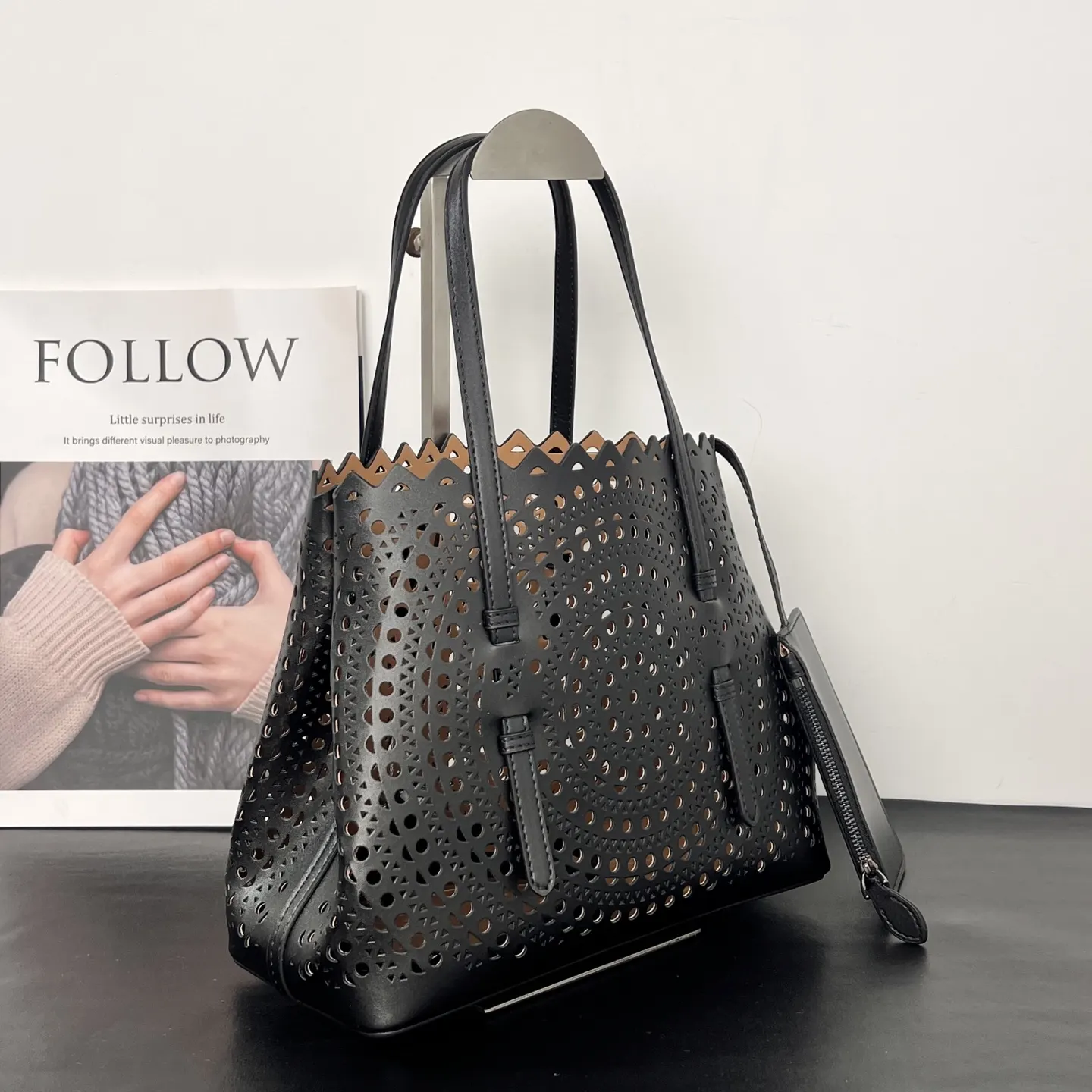 Black Tote Bag Leather