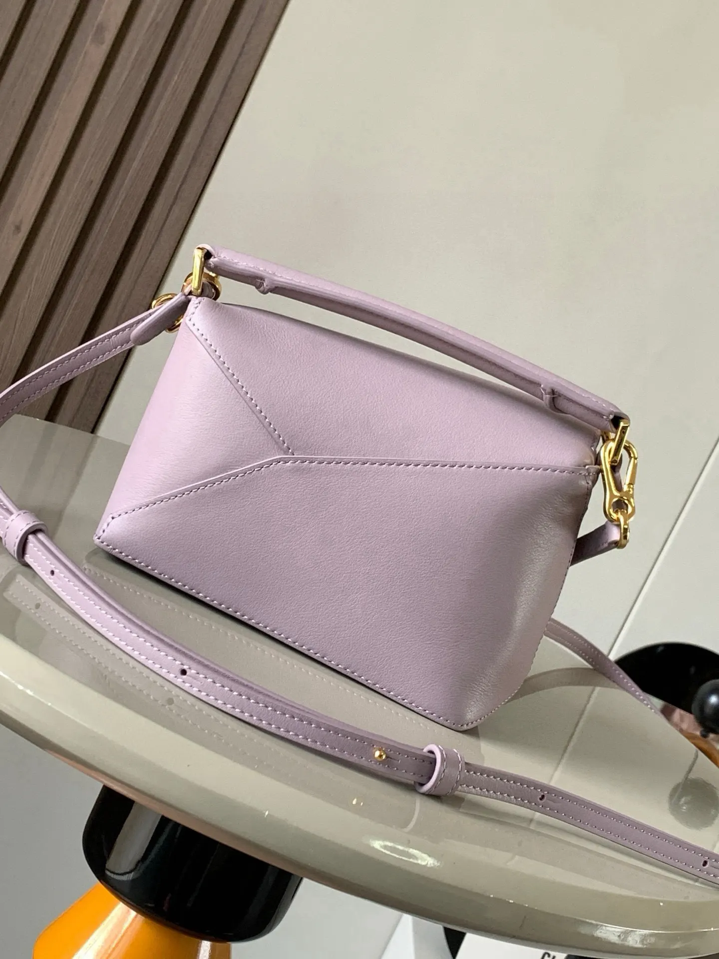 Purple Clutch Bag Leather