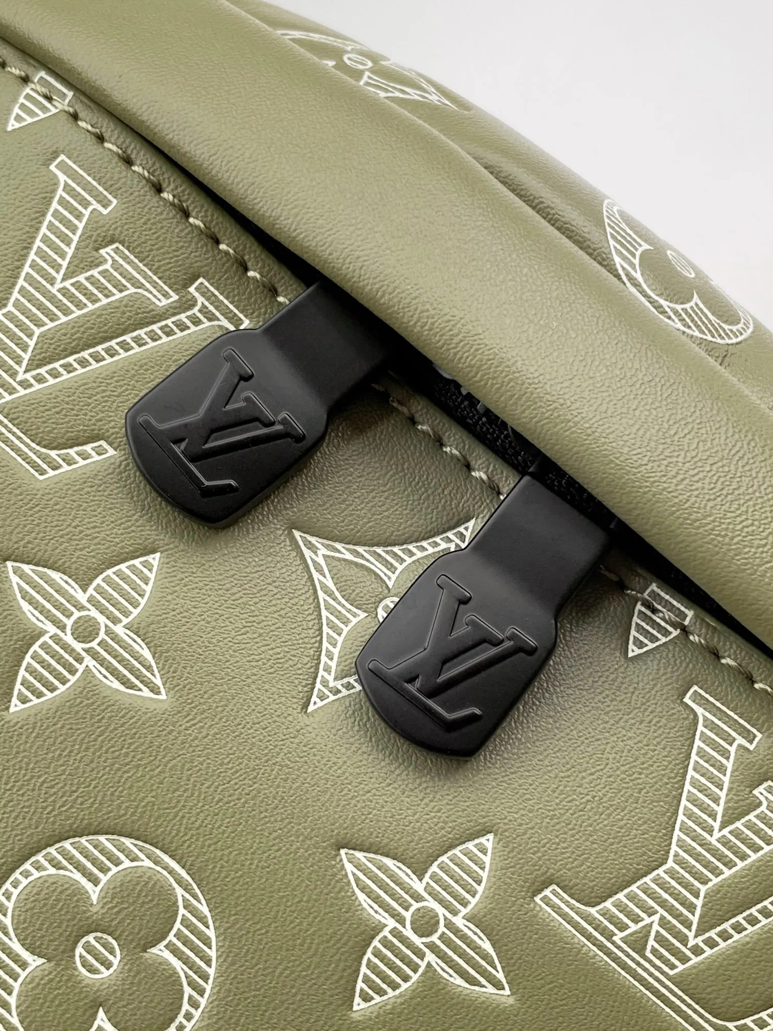 Black Gray Belt Bag Casual Canvas