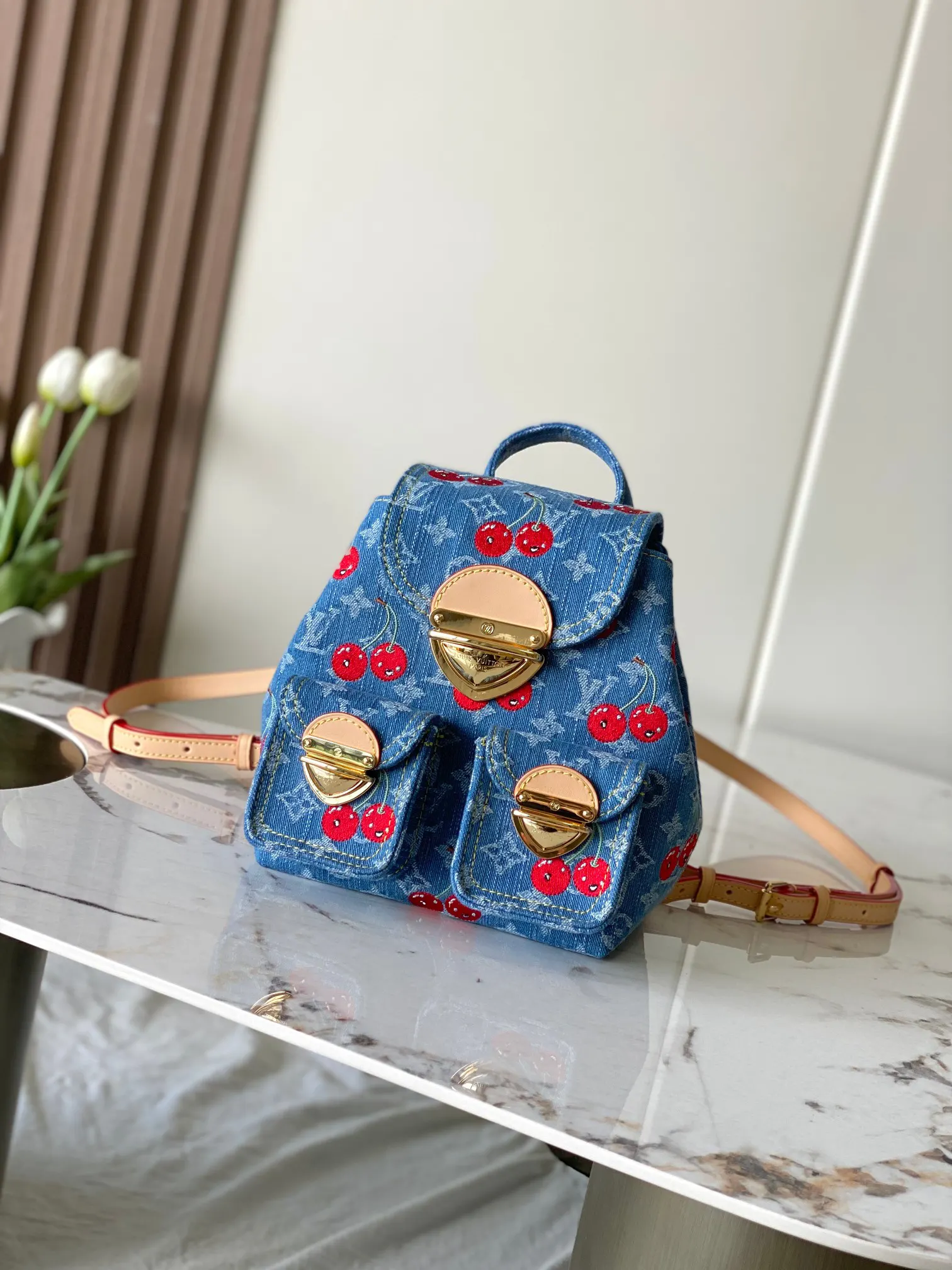 LV 牛仔 丹宁 Mo双肩包 实用双肩款