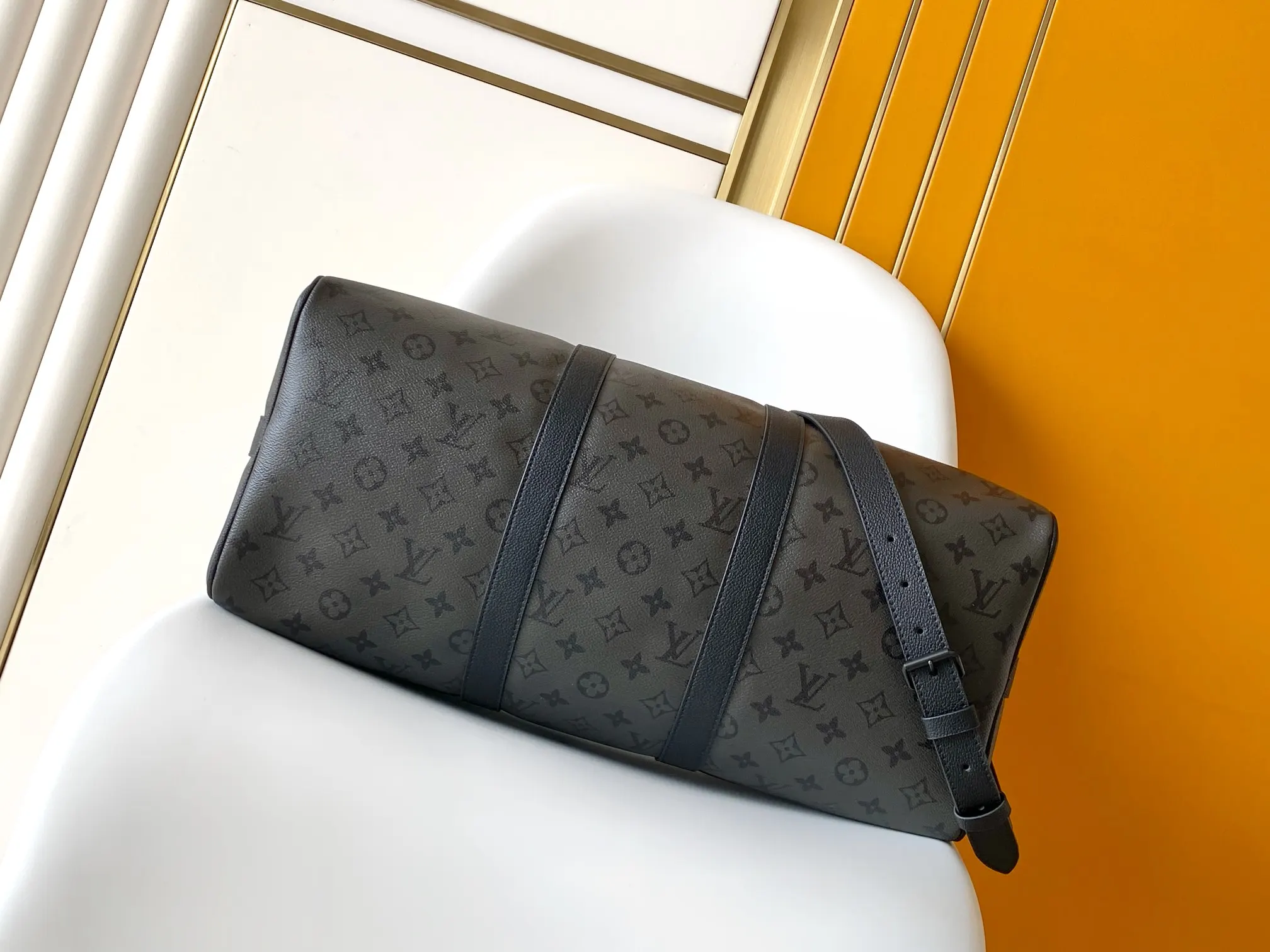 Keepall 灰色 牛皮 旅行包 大容量旅行款