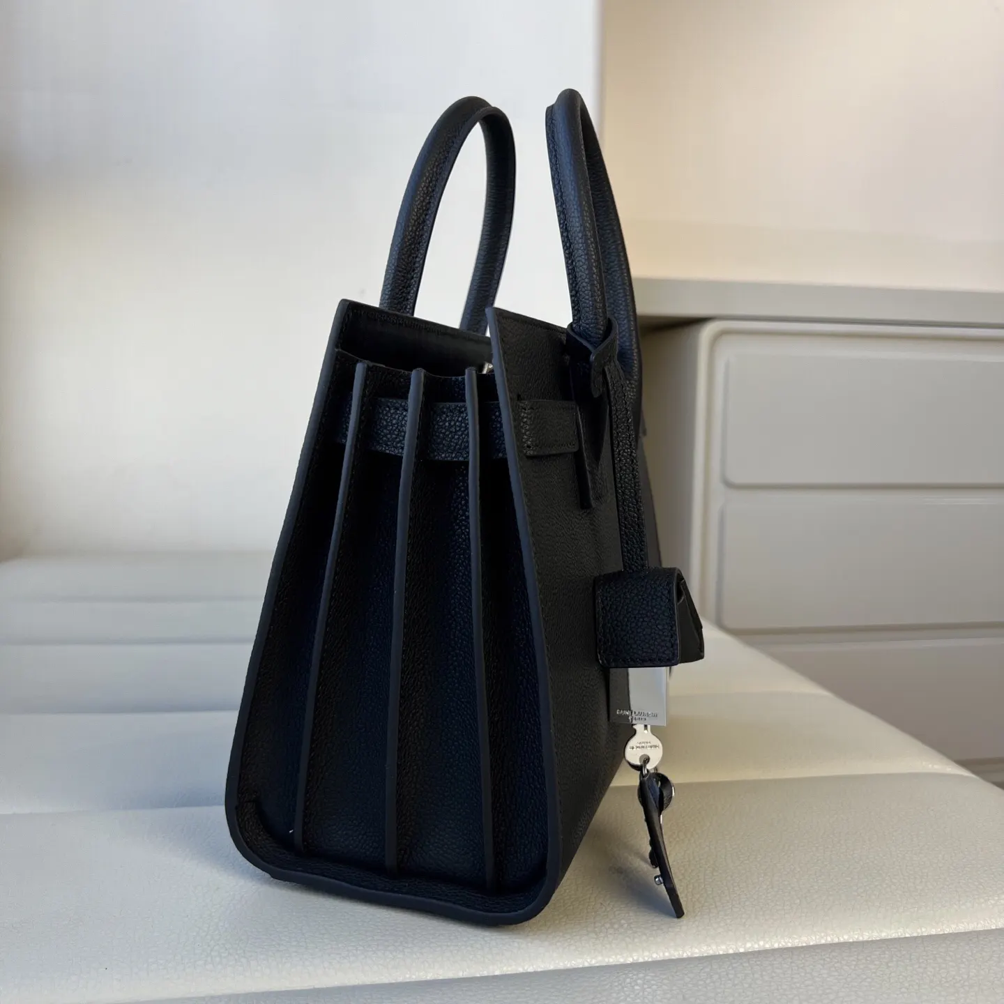 Silver Clutch Bag Leather