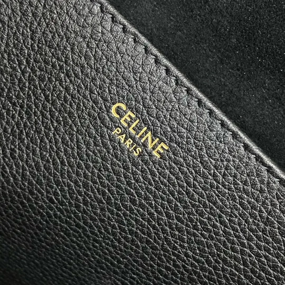 Celine 黑色 牛皮 托特包 大容量托特款
