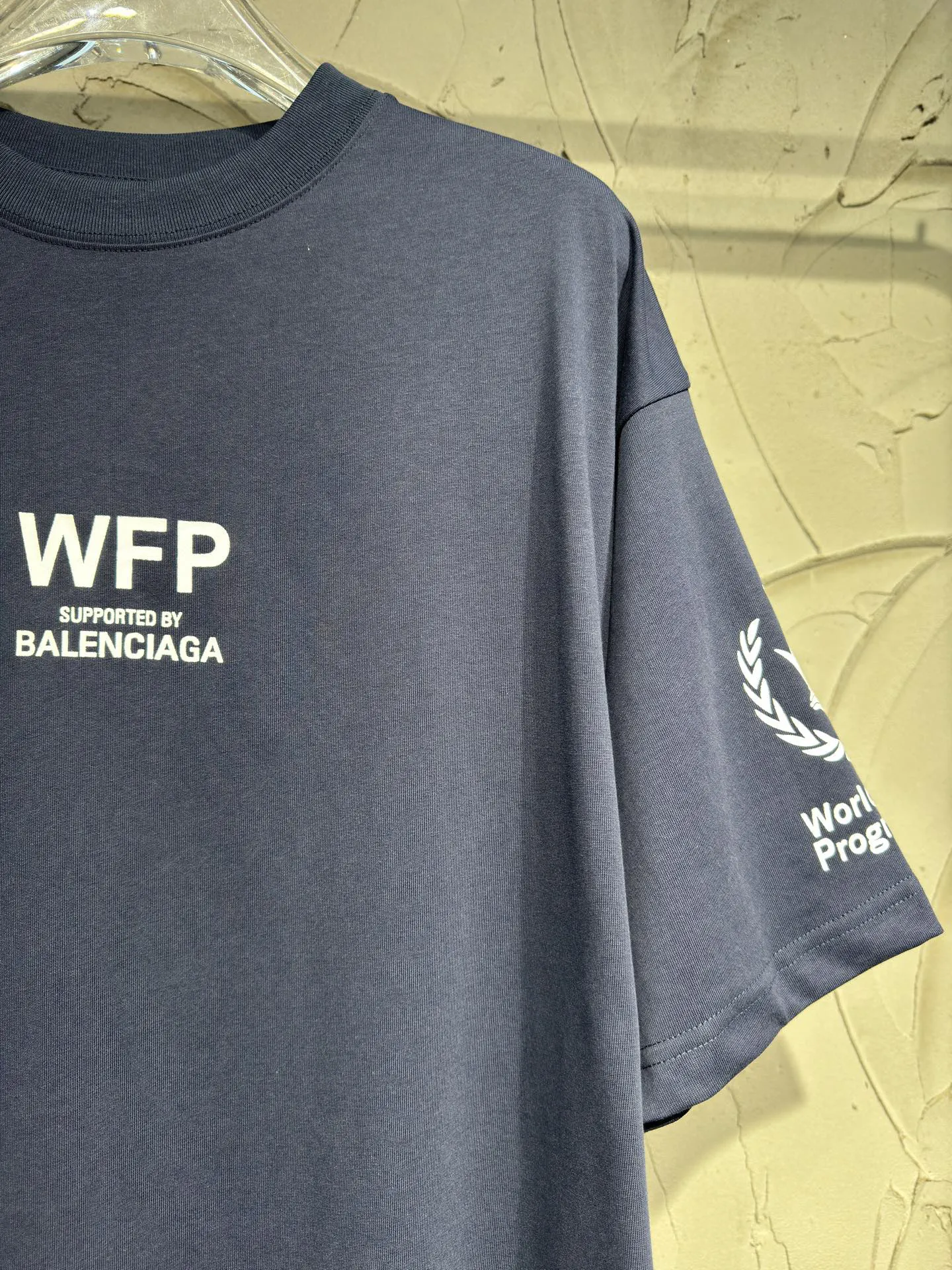Balenciaga 藏青 Logo 印花 短袖T恤