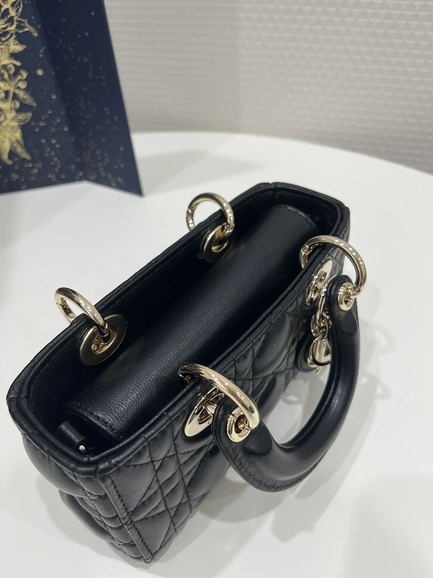 Dior D Joy 黑色羊皮手袋 手提斜挎