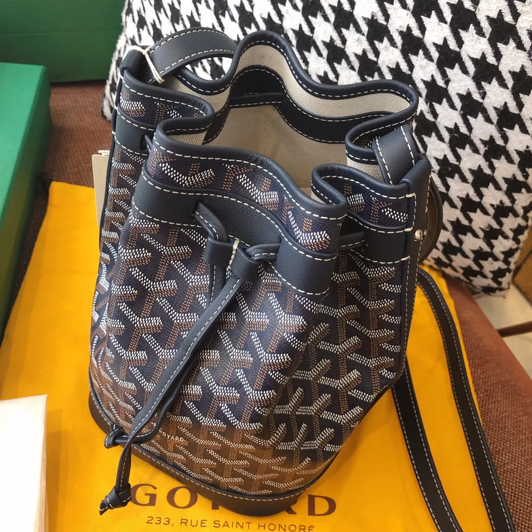 Goyard 老花 蓝色 帆布 水桶包 休闲水桶款