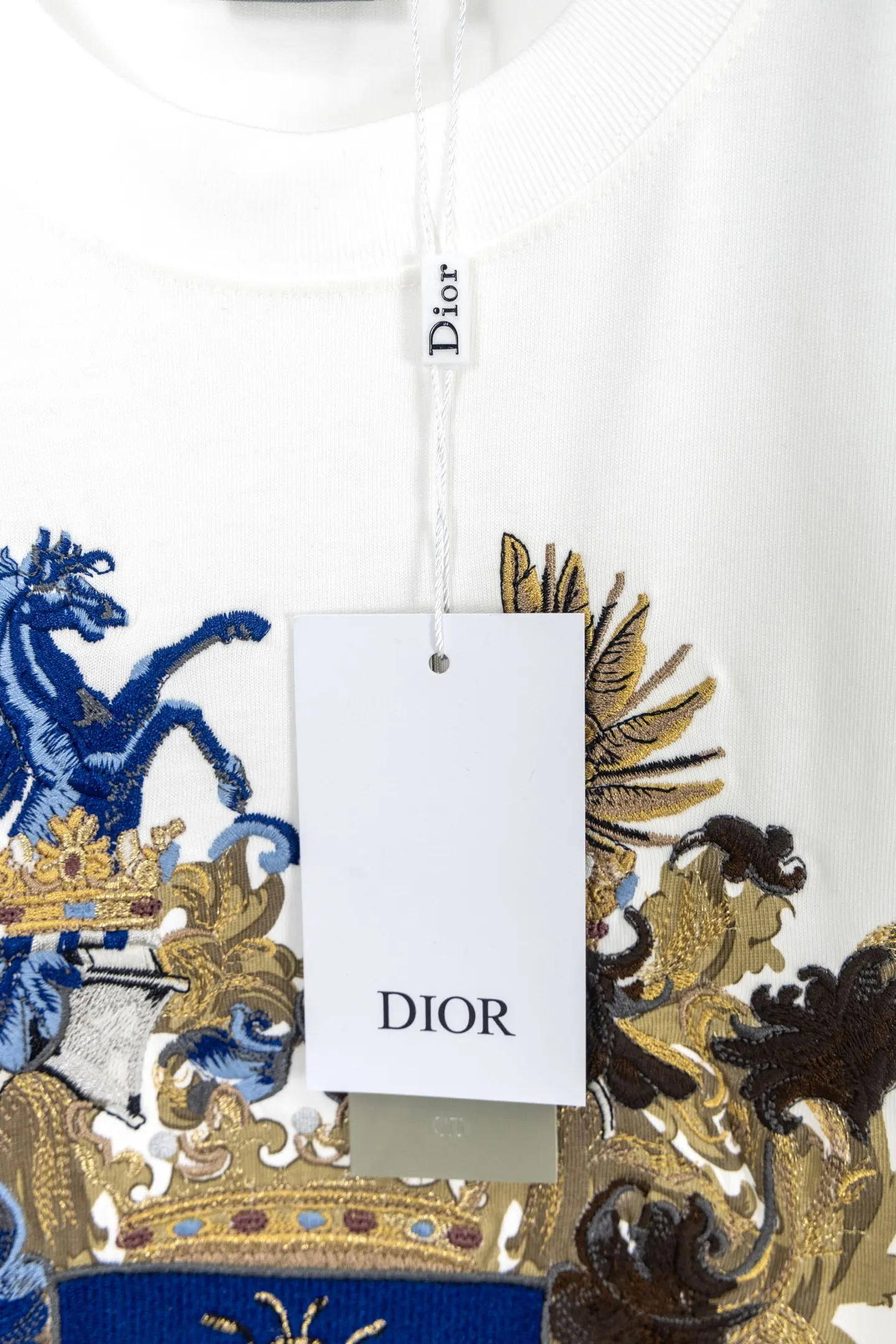 DIOR 白色 刺绣 印花 短袖T恤 休闲百搭款