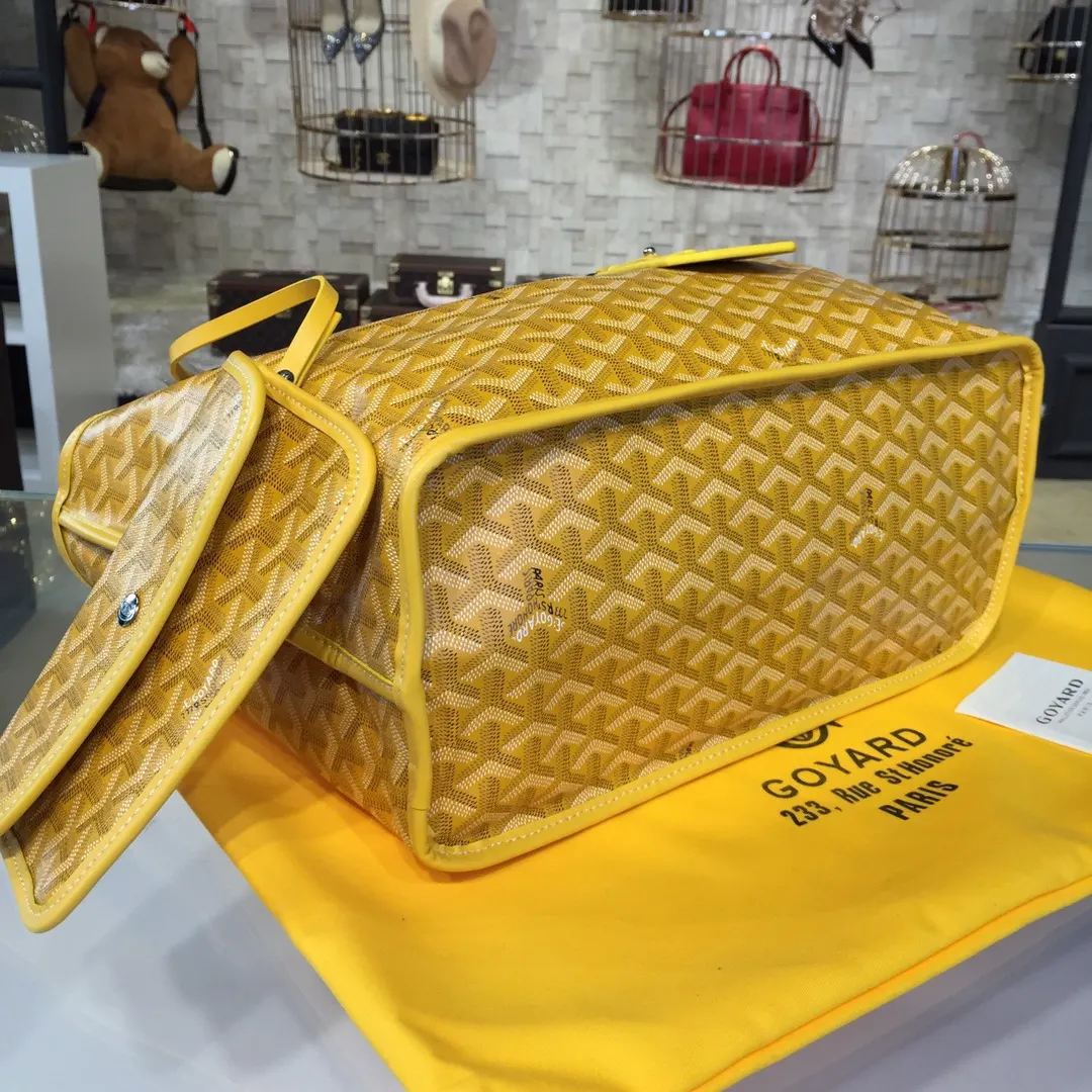 Goyard 戈雅 双面可用 充满法式优雅 订制Y字母涂鸦料 皮轻 旅行袋 大容量旅行款