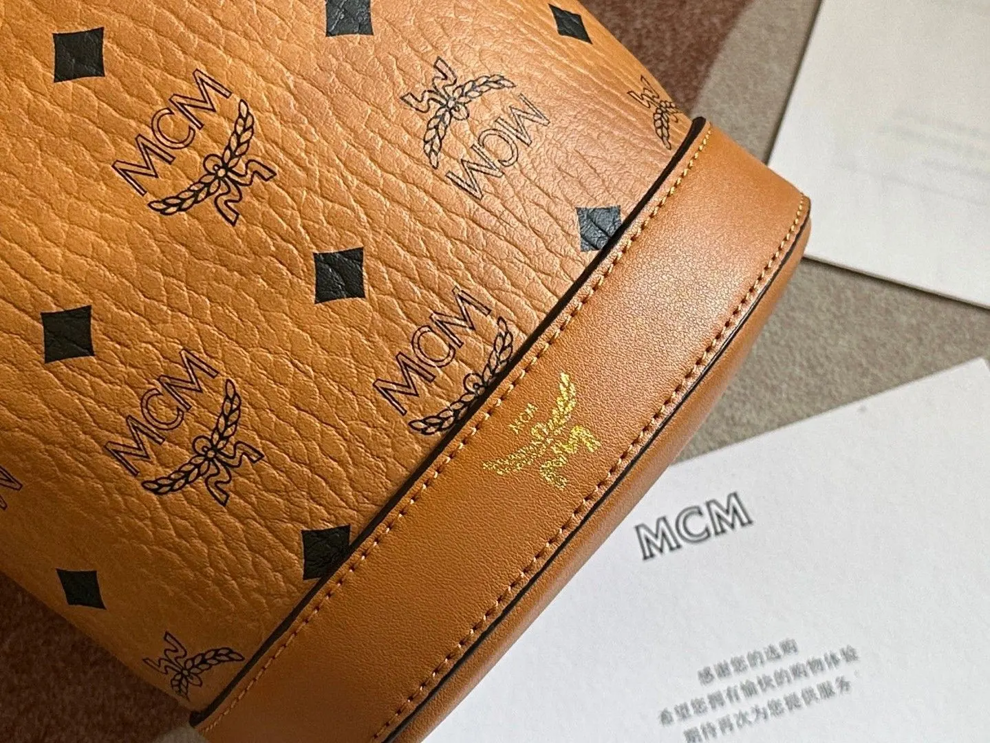 牛皮 款号 MCM 春夏 水桶包 休閒水桶款