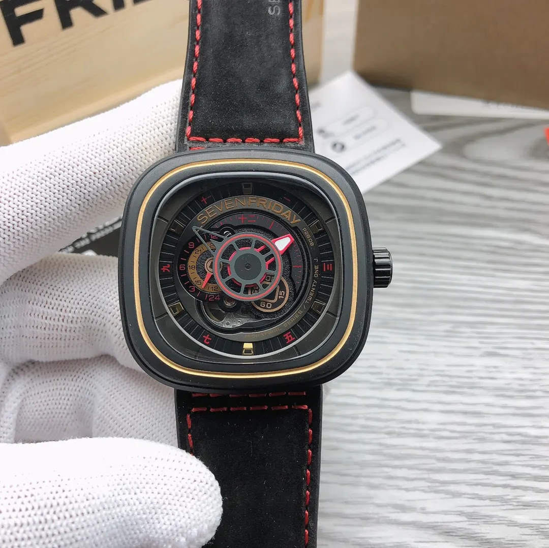 Black White Red Gold Watch Classic