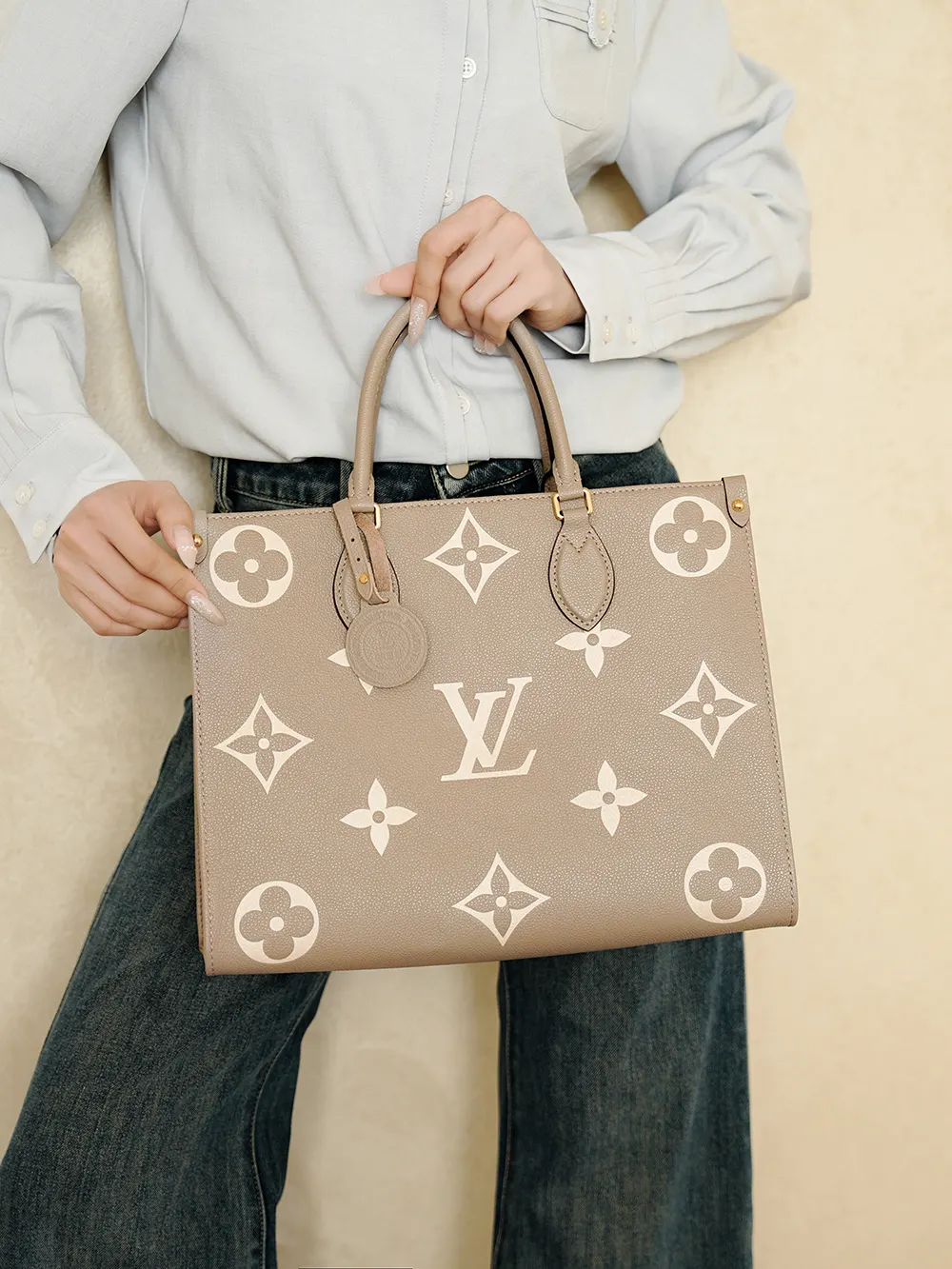 Gray Top Handle Bag Commuter