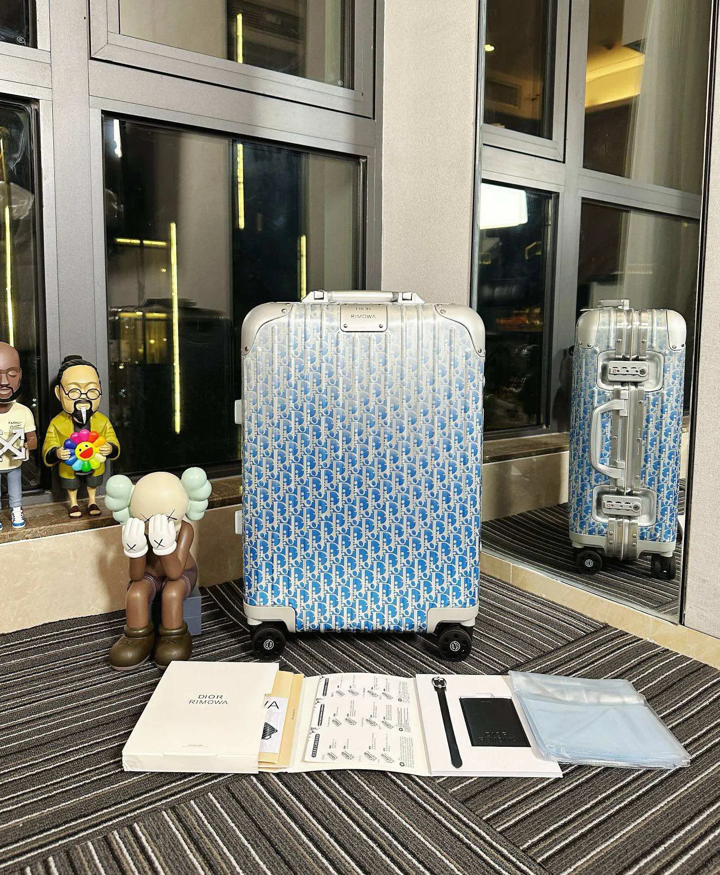 Dior 黑色 藍色 寸登机箱 行李箱 旅行拉杆款 輕便出行款