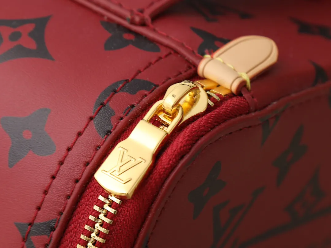 Red Monogram Organizer Pouch Travel