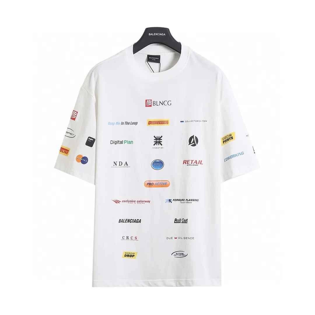 Balenciaga BLCG 黑色 純棉 短袖T恤