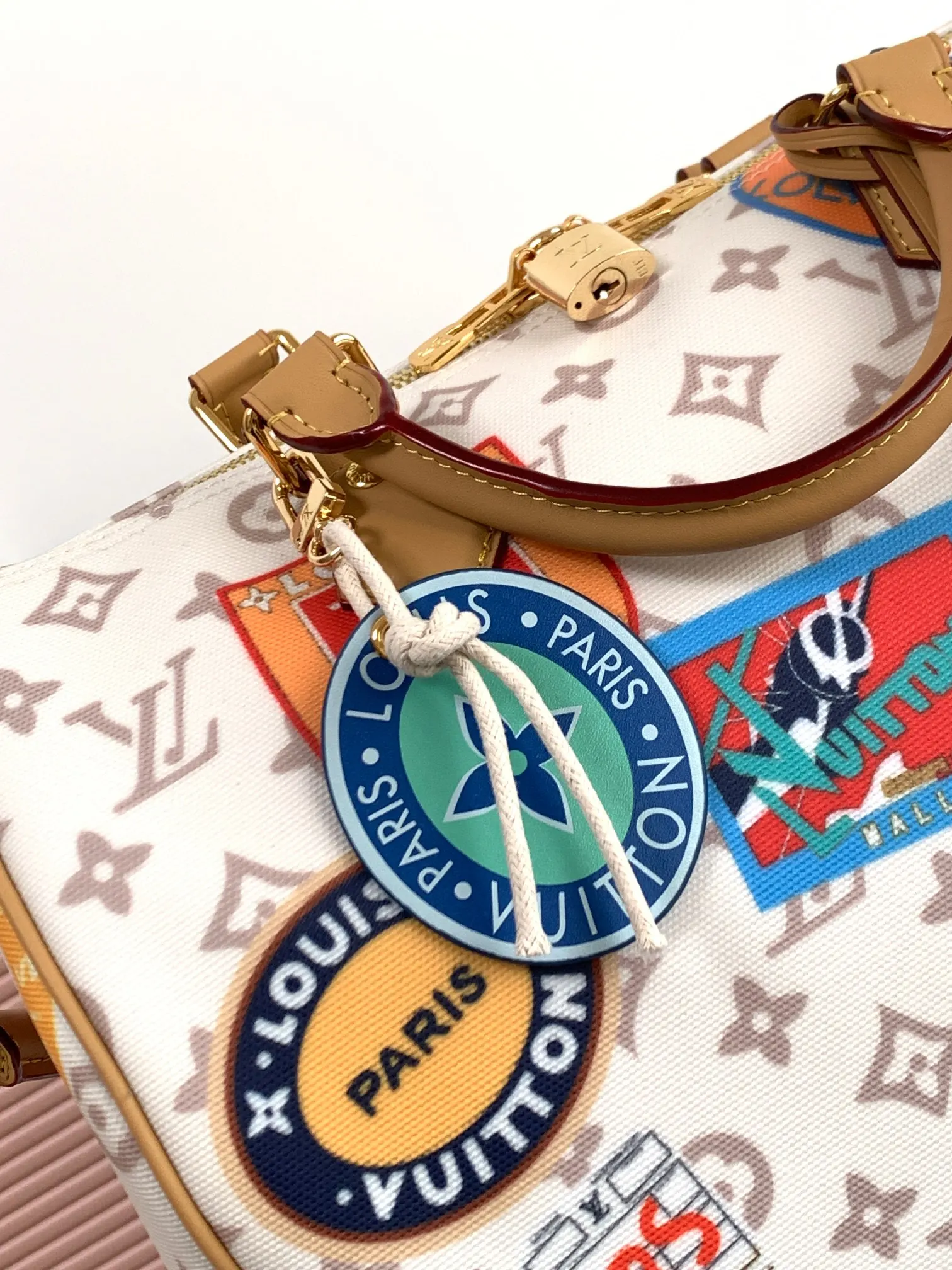 LV Speedy 老花 牛皮 收納包 旅行收納款