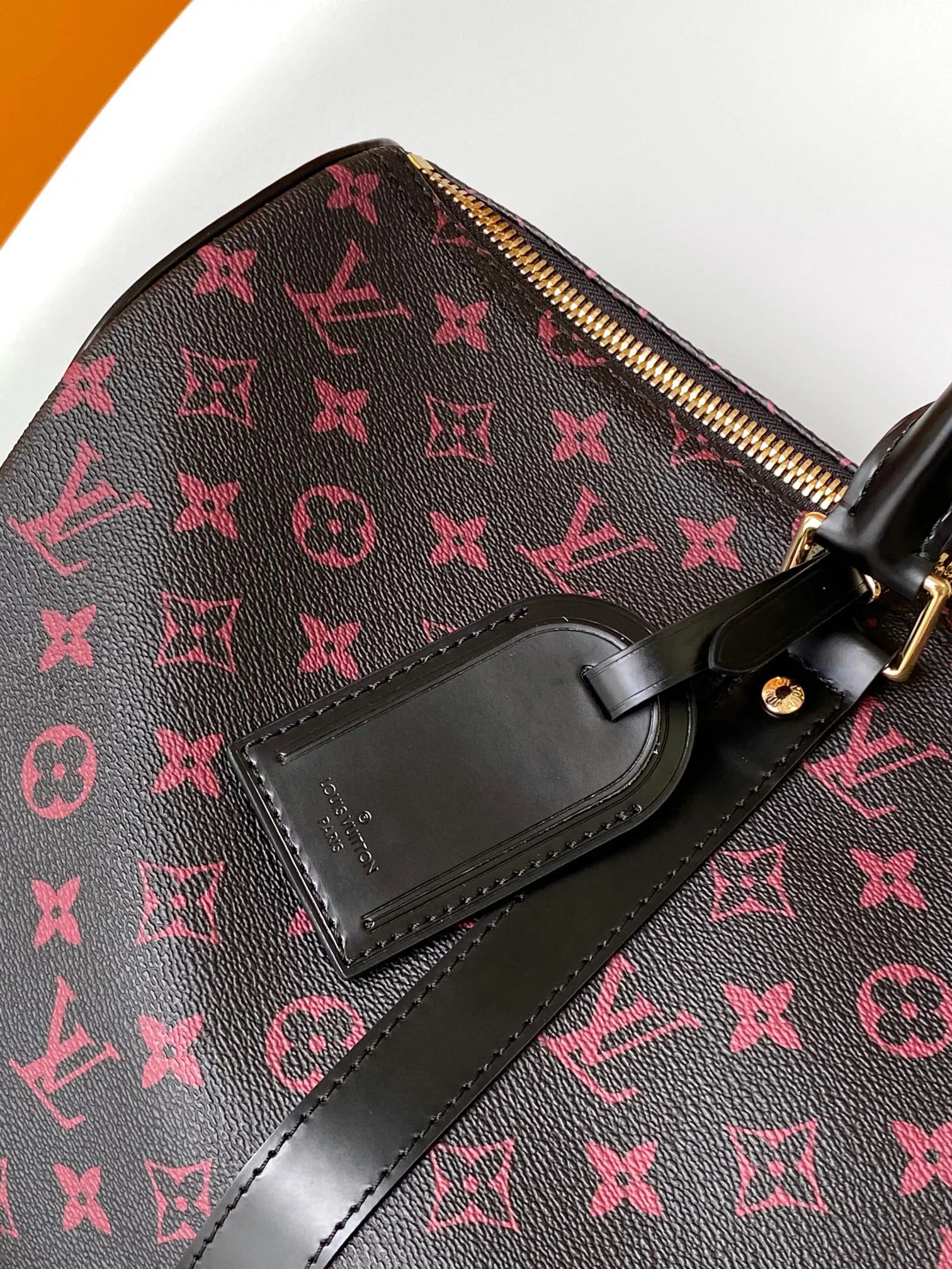 Keepall 黑色 金色 牛皮 旅行袋 大容量旅行款