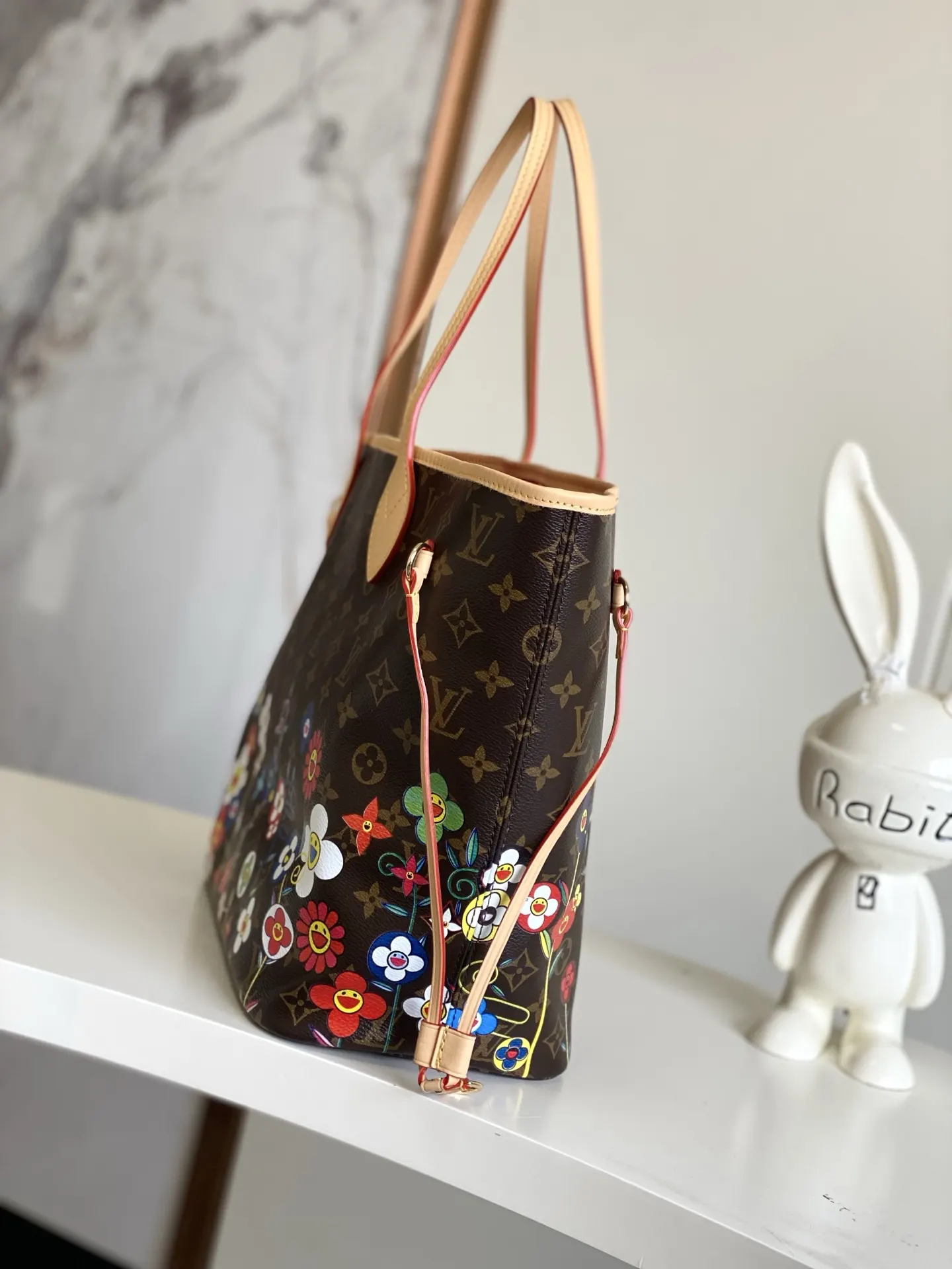 LV Neverfull 牛皮 收納包 旅行收納款