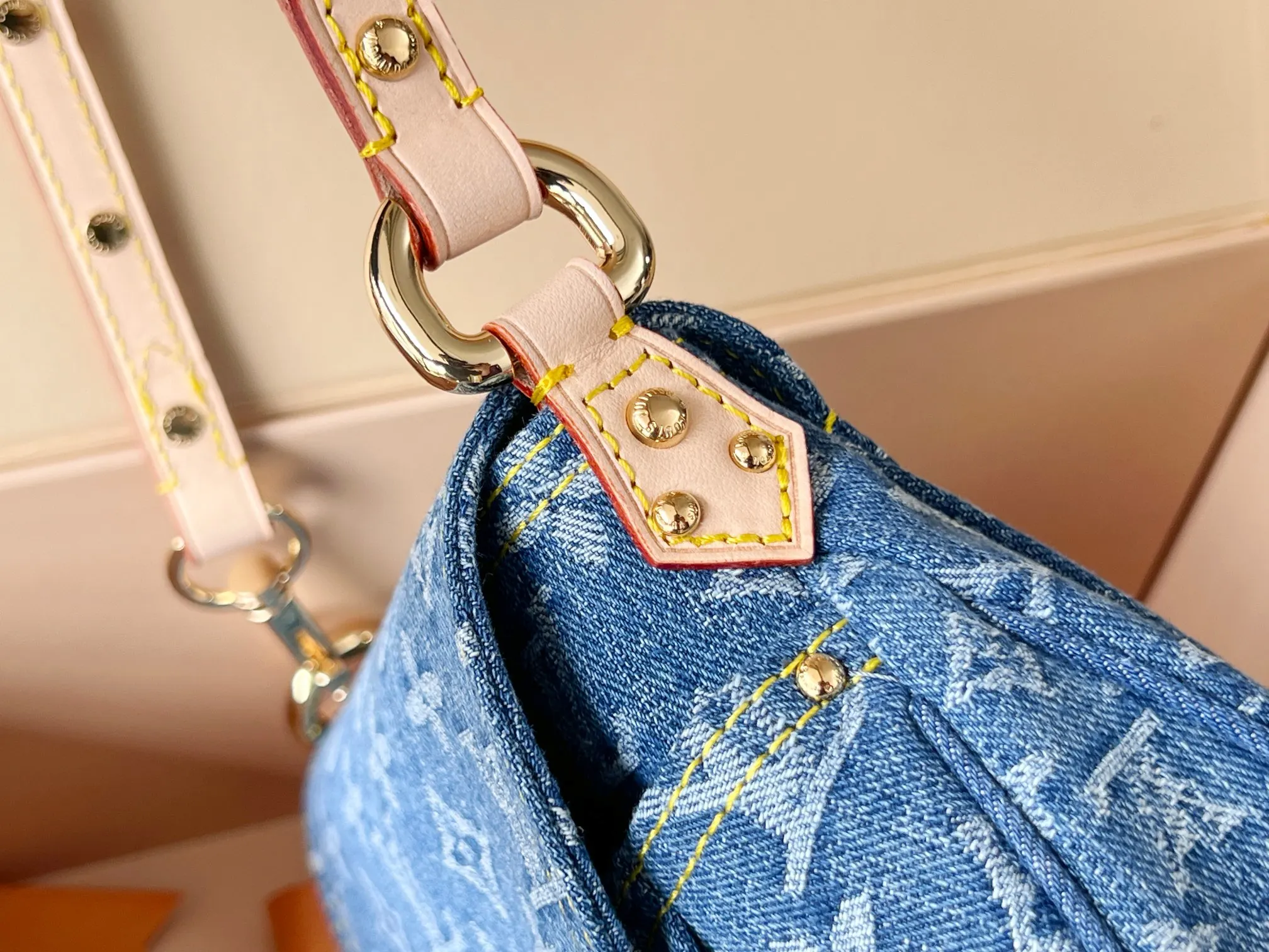 Blue Shoulder Bag Vintage Canvas