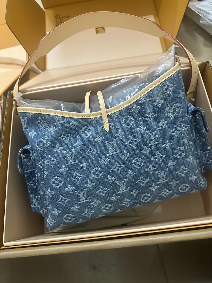 CarryAll 藍色 CARG 腋下包 復古腋下背款
