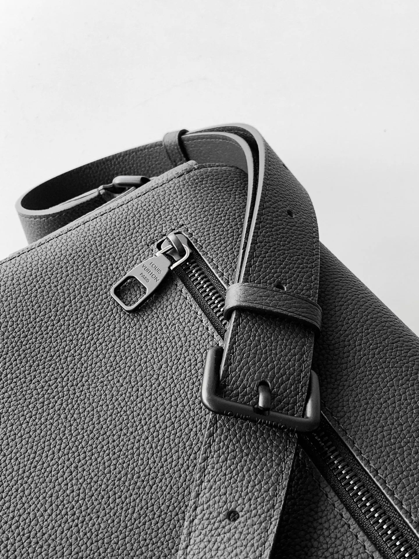 LV Black Embossed Chain Crossbody Bag Image 6 LV Black Embossed Chain Crossbody Bag Image 6