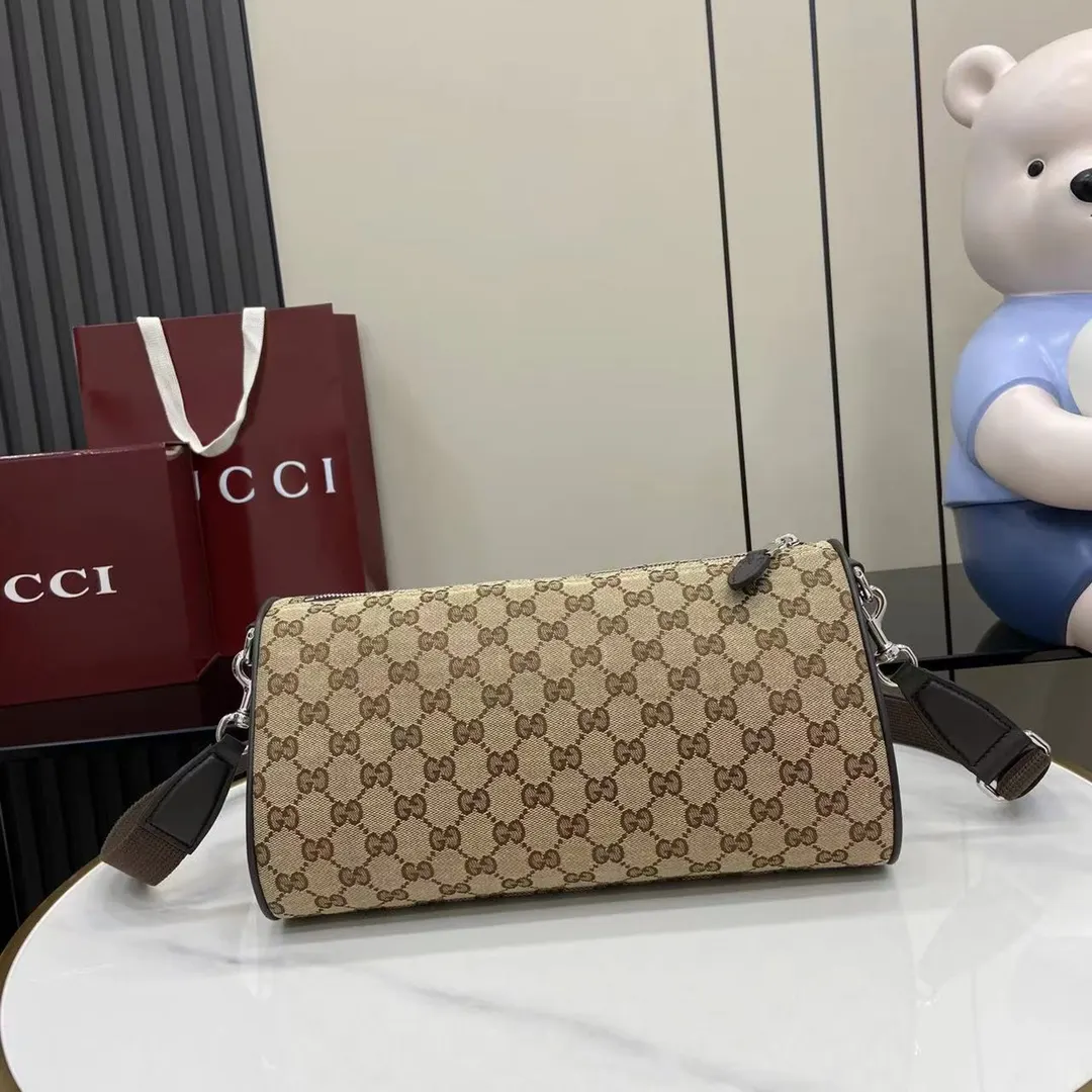 棕色 啡色 帆布 旅行袋 大容量旅行款