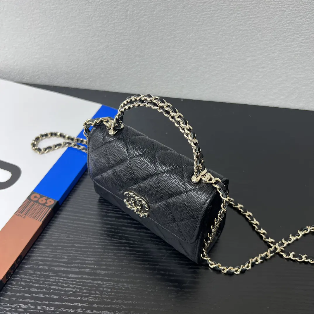 Chanel Cowhide Kelly Handle Bag Hand Crossbody