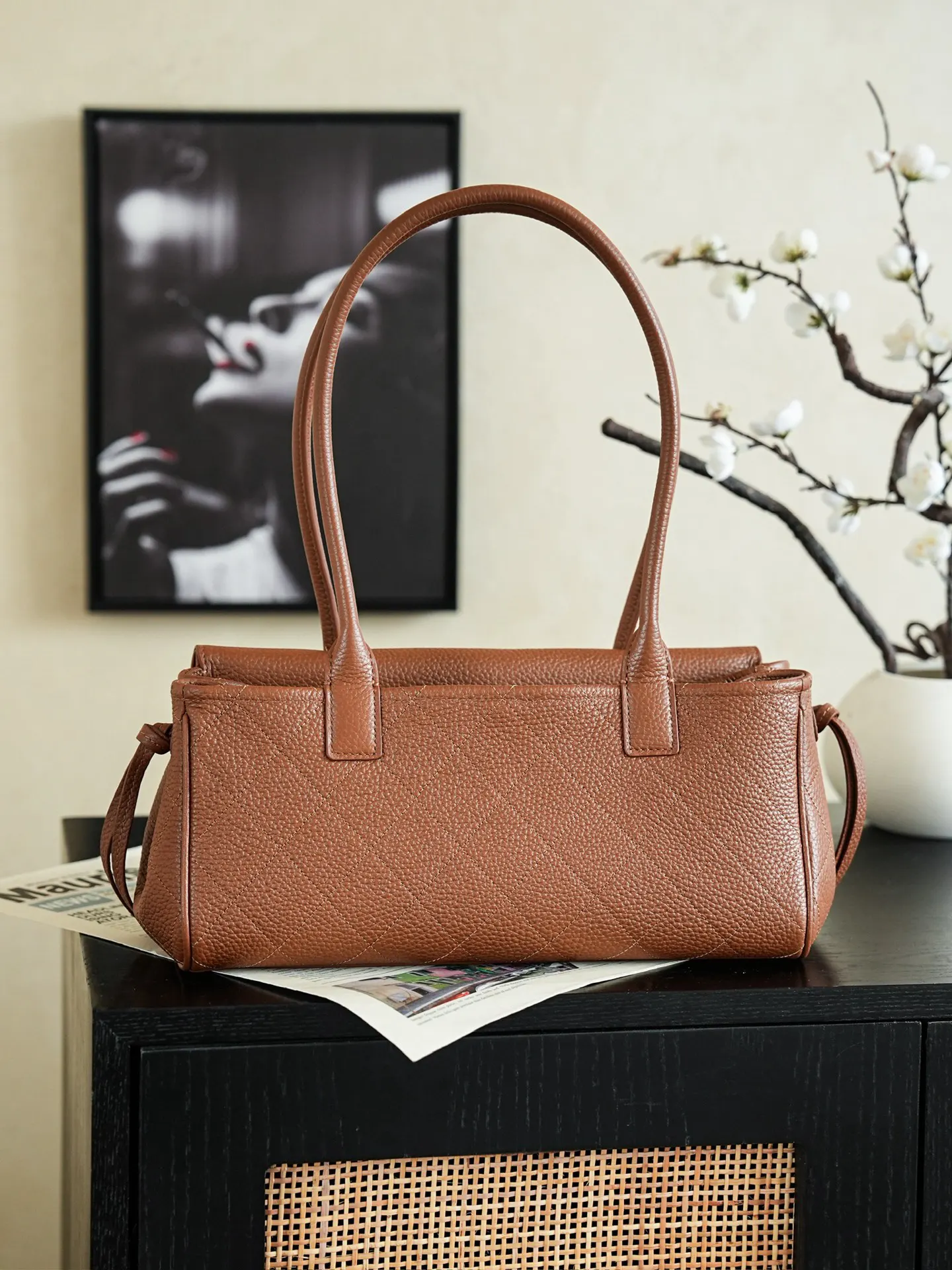 Brown Hobo Shoulder Bag Vintage Classic Leather