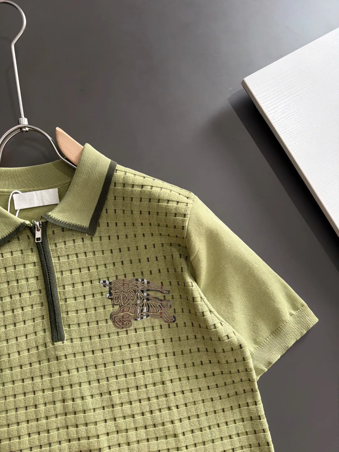 Burberry Embroidery Cotton Knitwear Textured Knit Image 2 Burberry Embroidery Cotton Knitwear Textured Knit Image 2