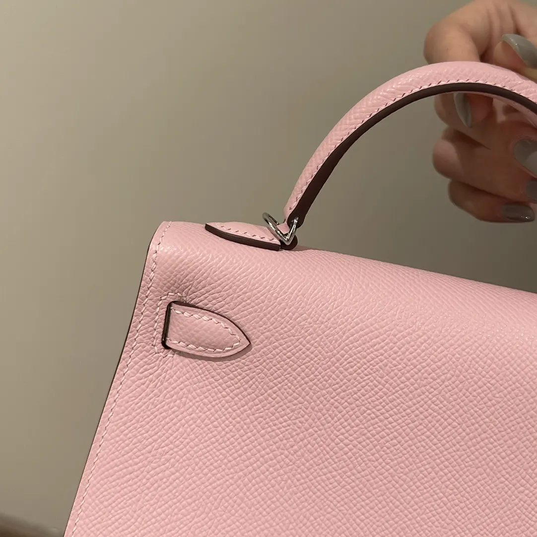Kelly 模特上身展示 mini kelly Ros 手提包 通勤手提款
