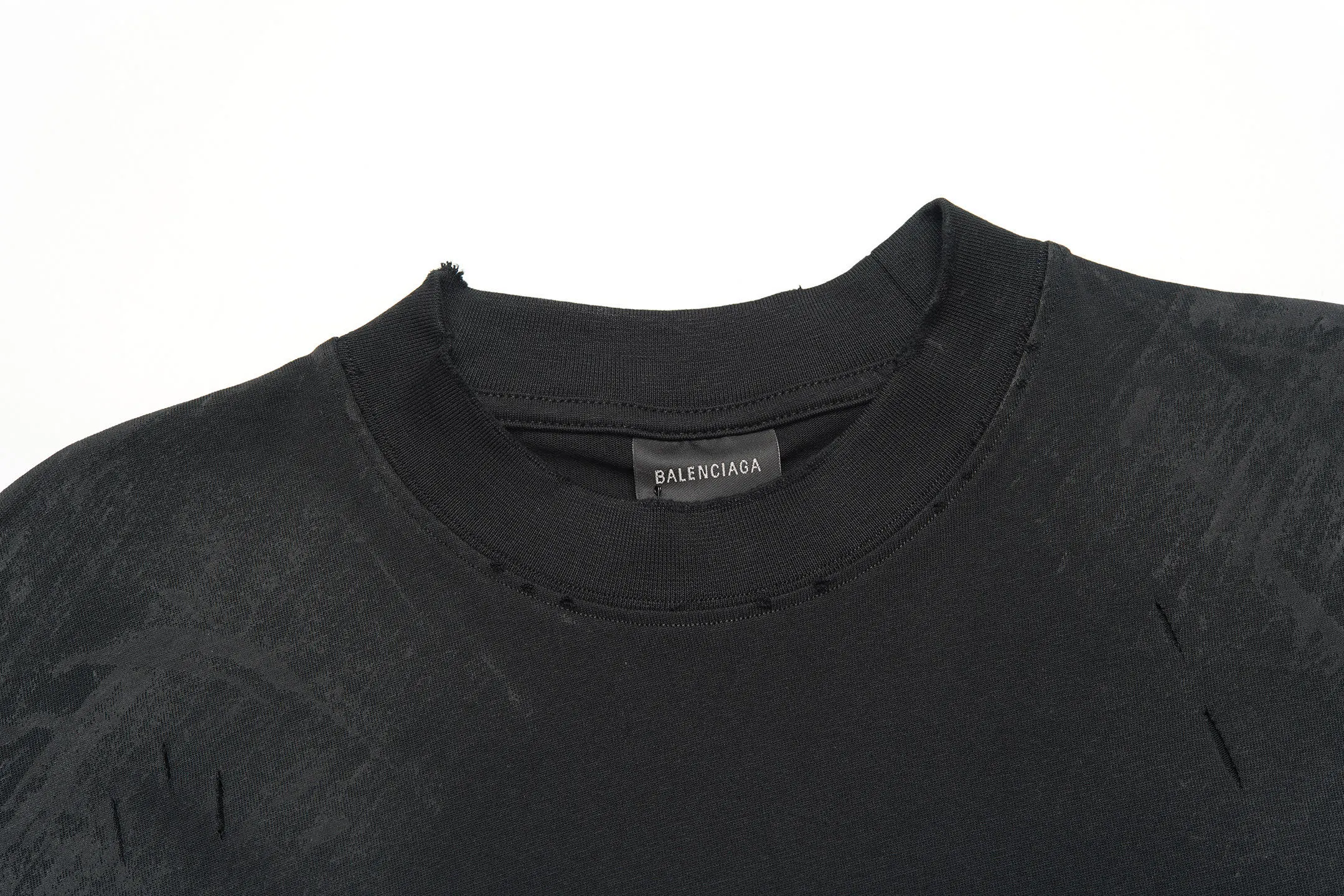 Balenciaga 黑色 短袖T恤 街头休闲款