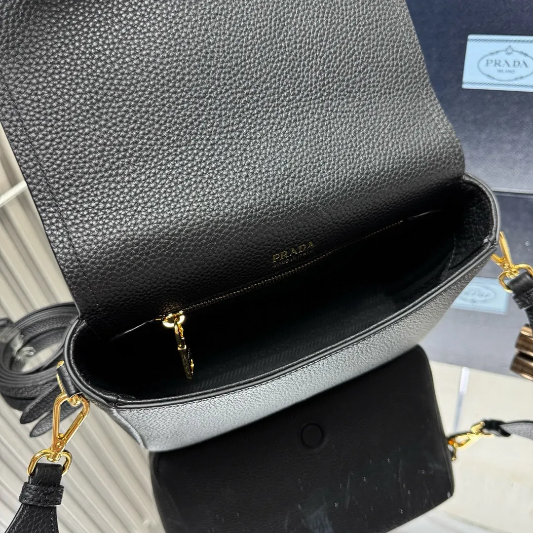 Prada Leather Backpack Logo Letter